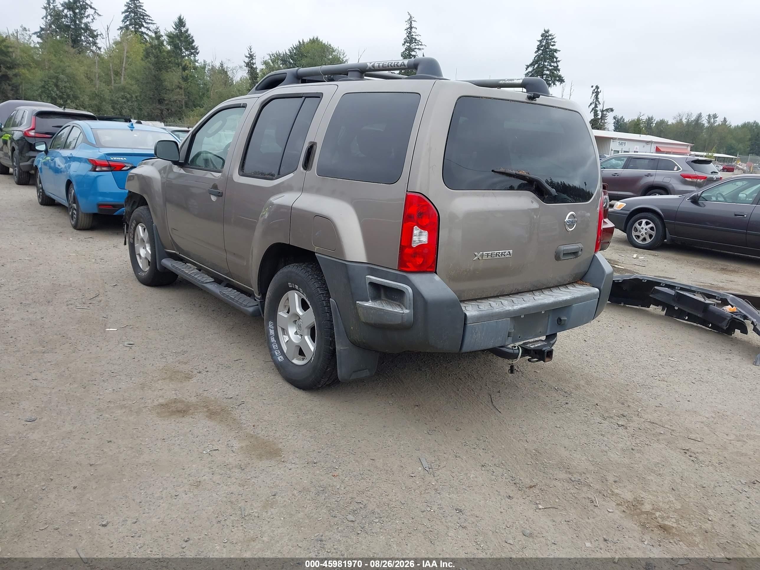 2007 Nissan Xterra S Желто-коричневый vin: 5N1AN08W67C520450
