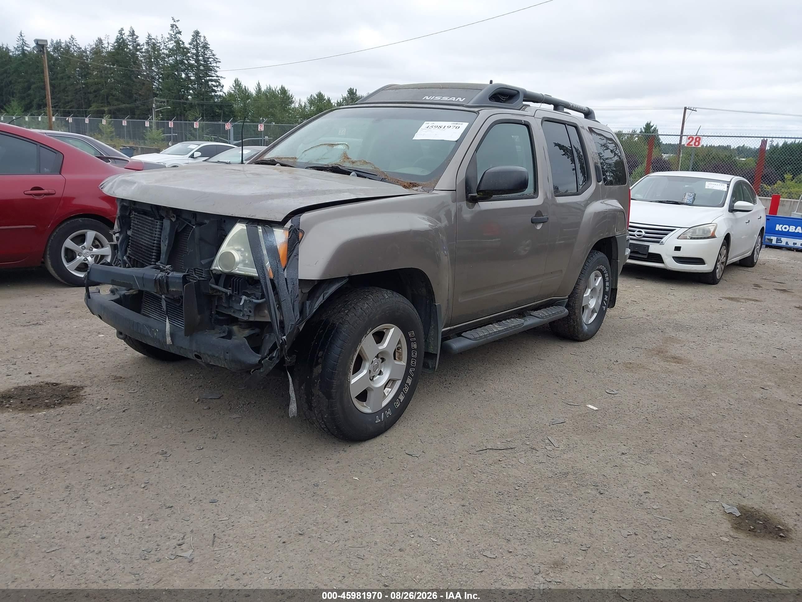 2007 Nissan Xterra S Желто-коричневый vin: 5N1AN08W67C520450