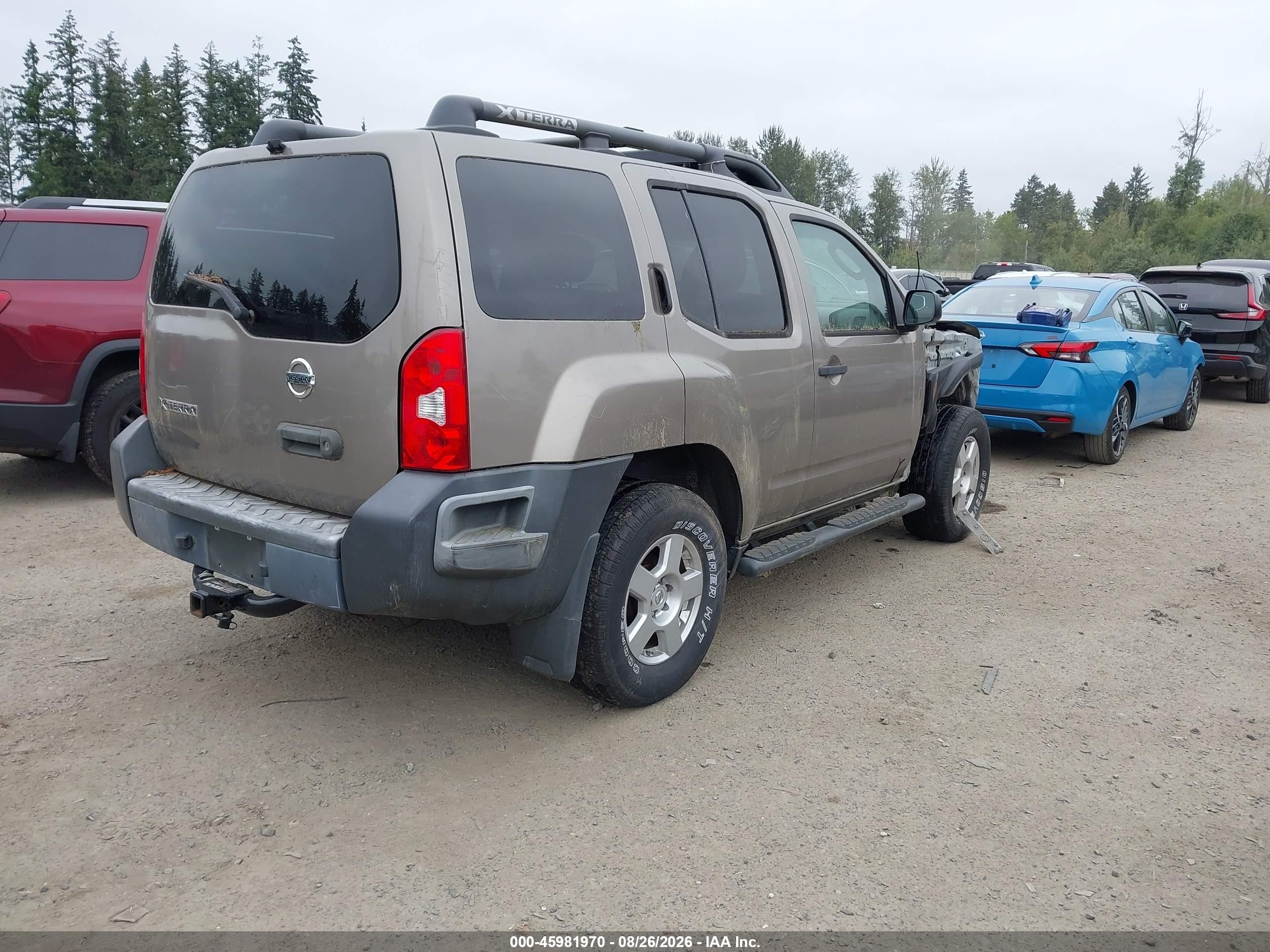 2007 Nissan Xterra S Желто-коричневый vin: 5N1AN08W67C520450
