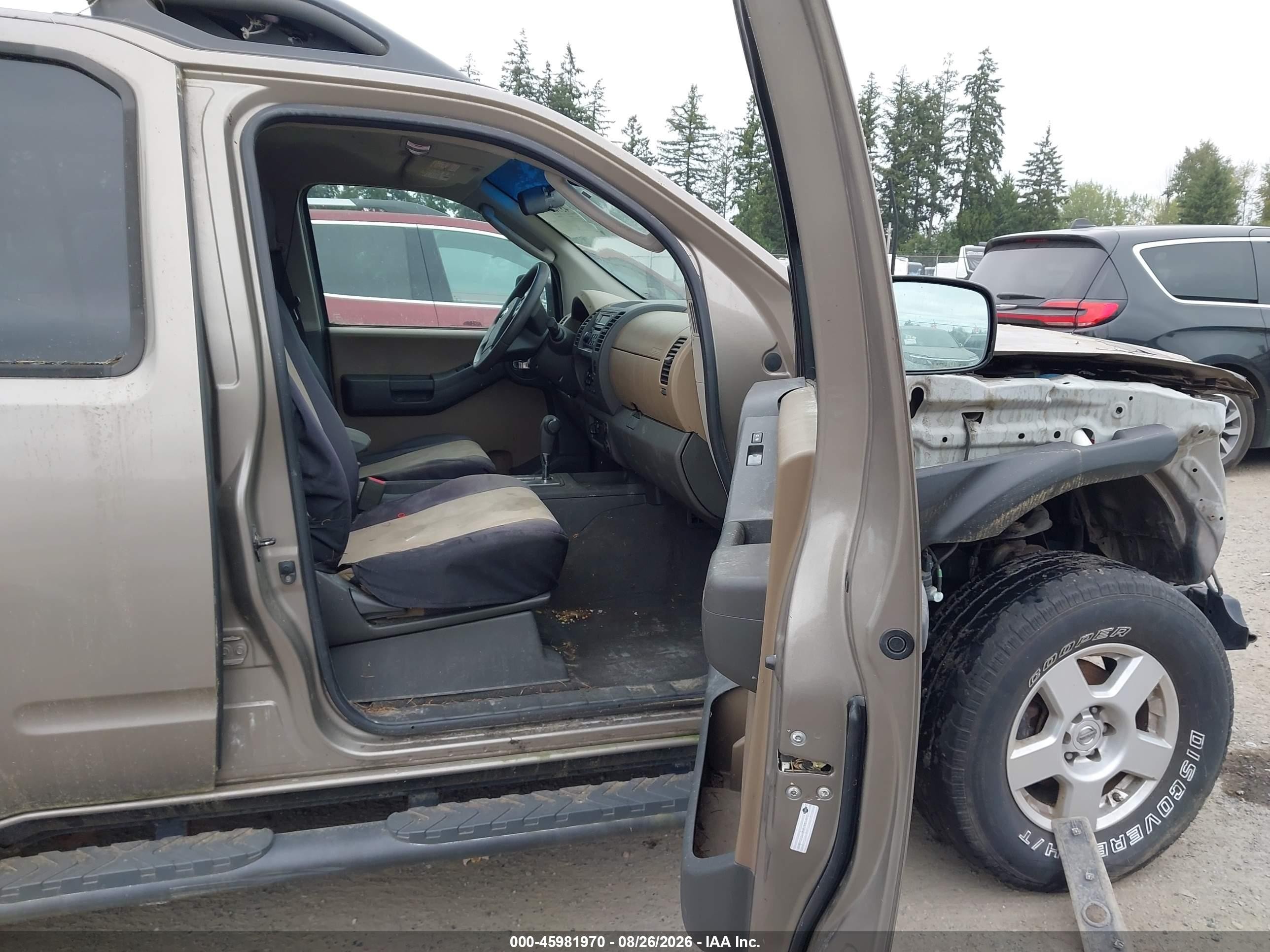 2007 Nissan Xterra S Желто-коричневый vin: 5N1AN08W67C520450