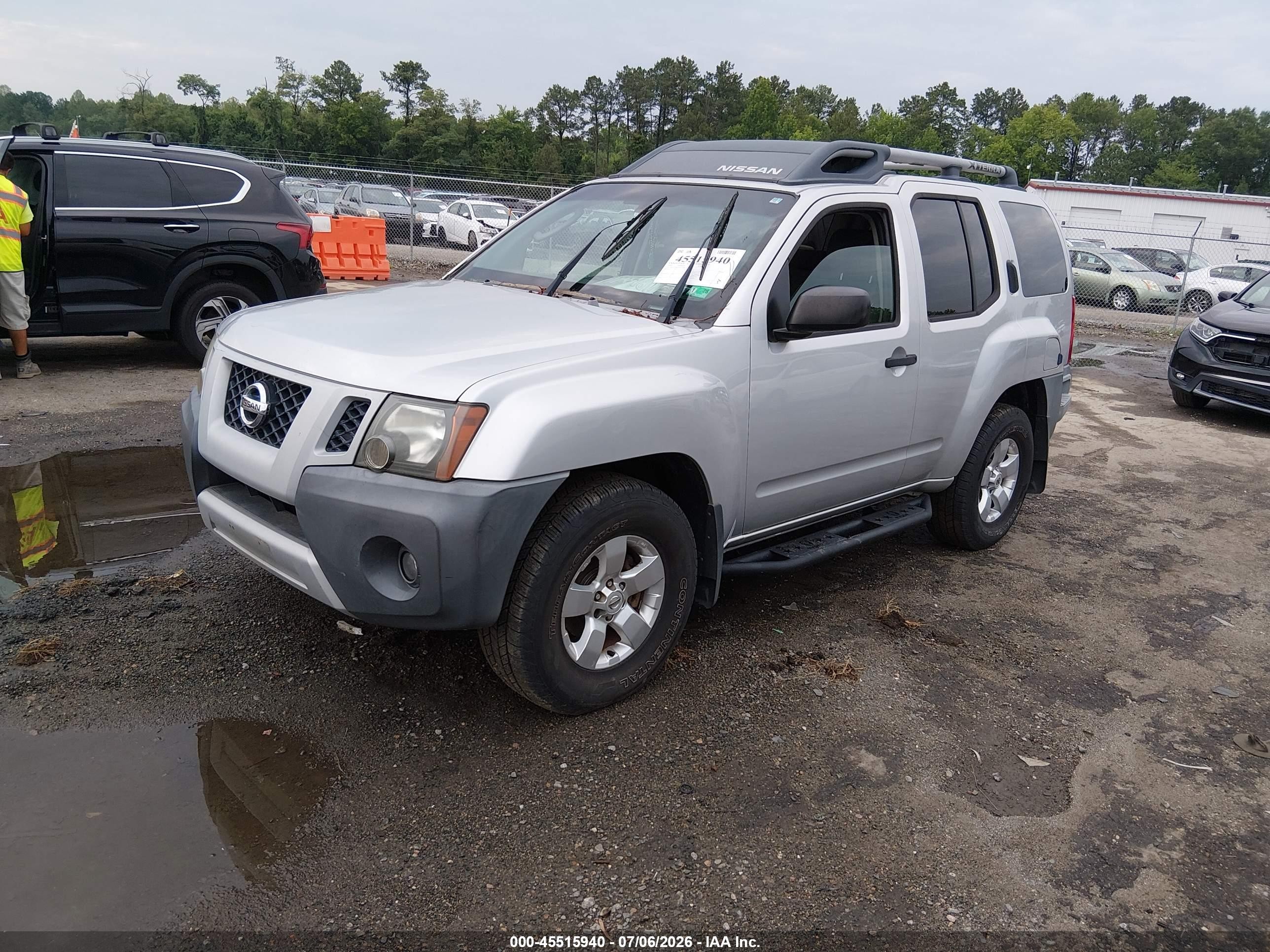 2009 Nissan Xterra S Silver vin: 5N1AN08W69C511606