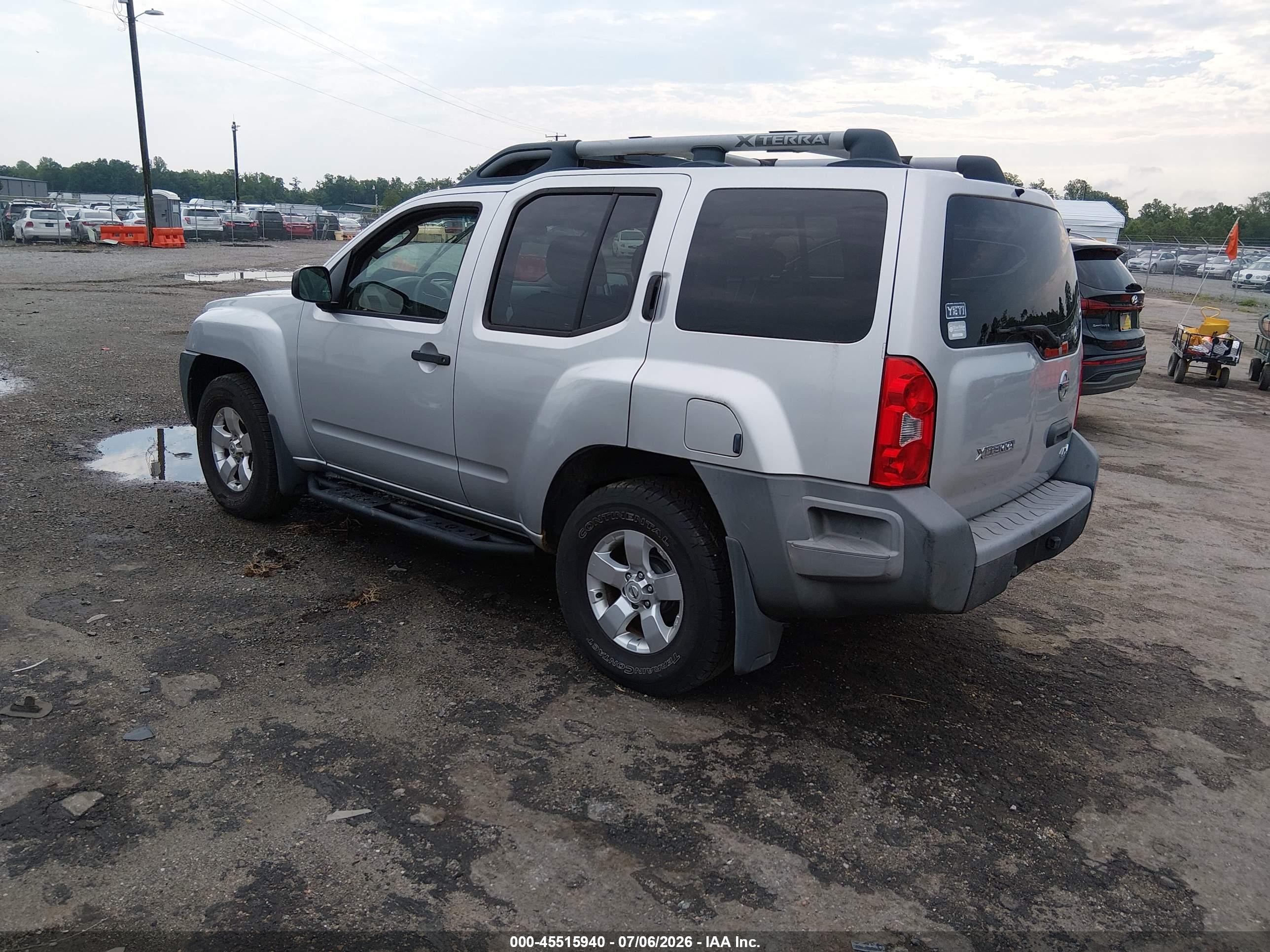 2009 Nissan Xterra S Silver vin: 5N1AN08W69C511606