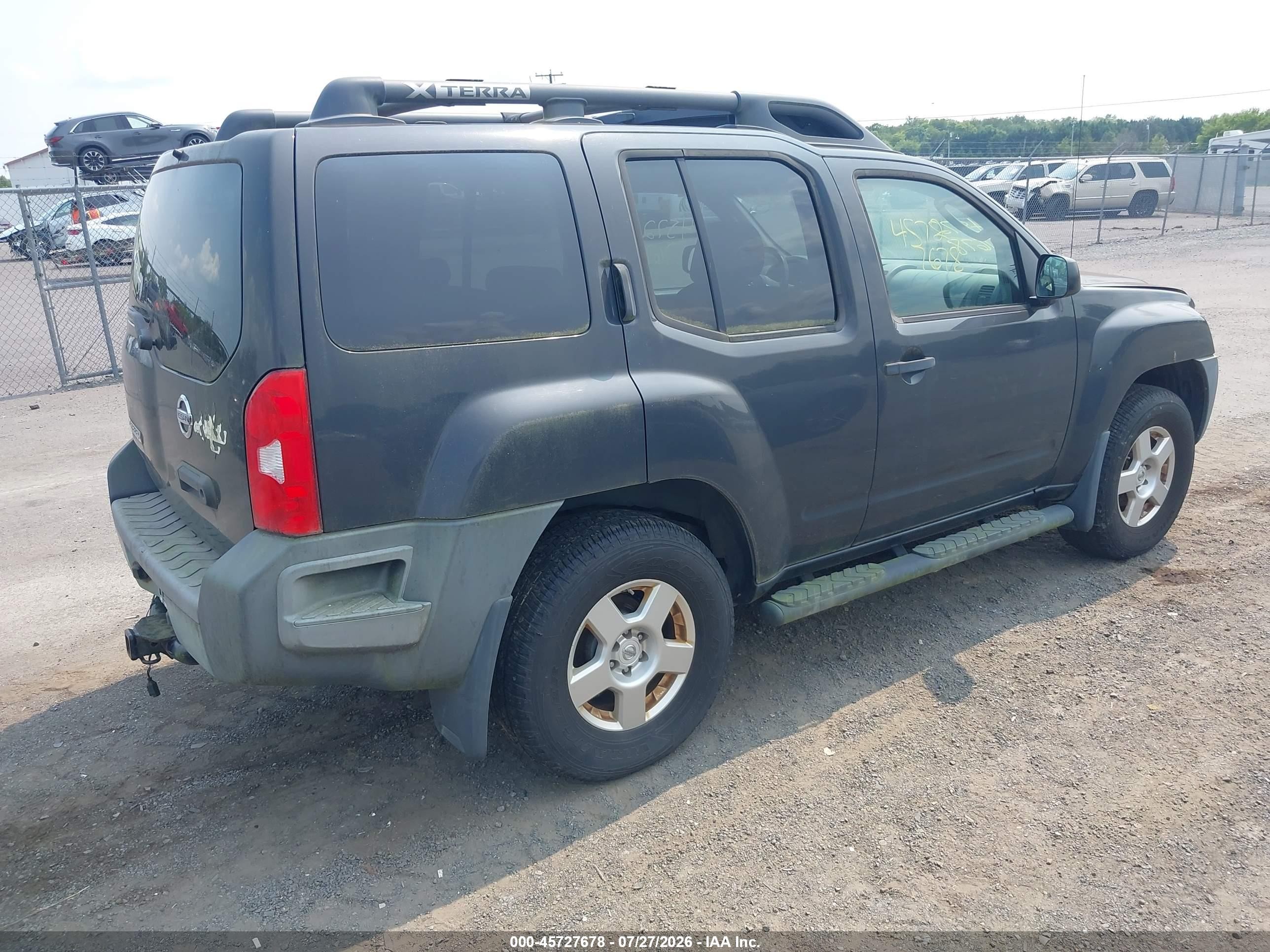 2008 Nissan Xterra S Gray vin: 5N1AN08W78C518899