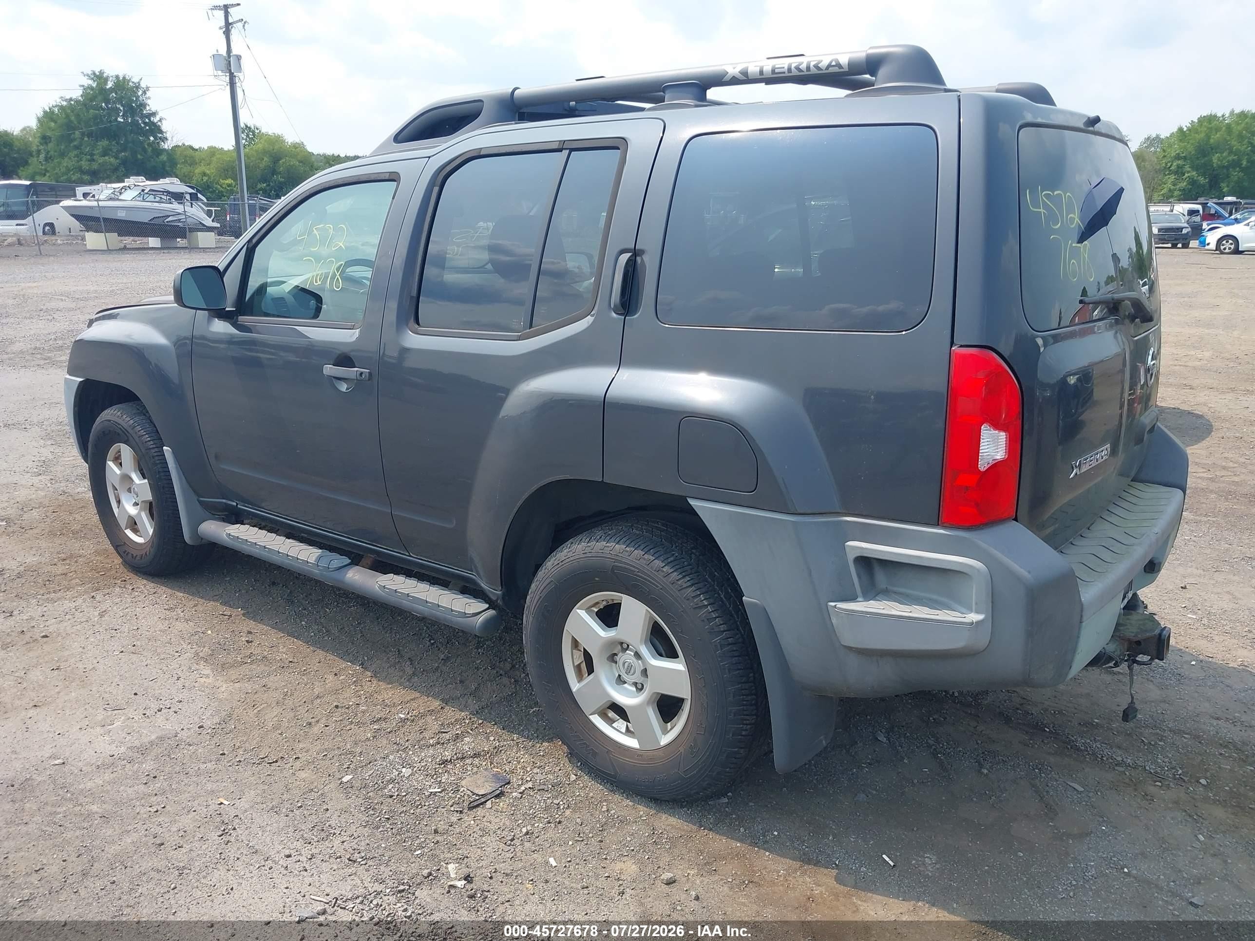 2008 Nissan Xterra S Gray vin: 5N1AN08W78C518899