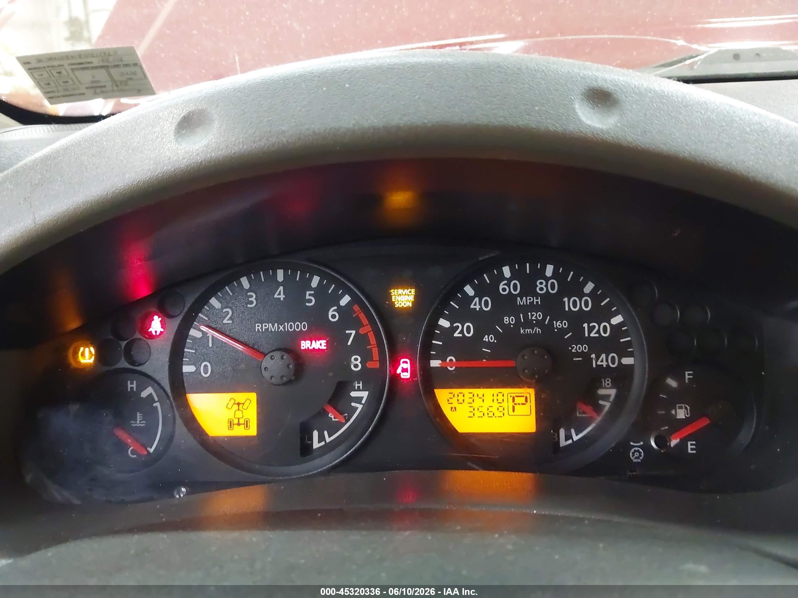 2005 Nissan Xterra S Red vin: 5N1AN08W85C611362