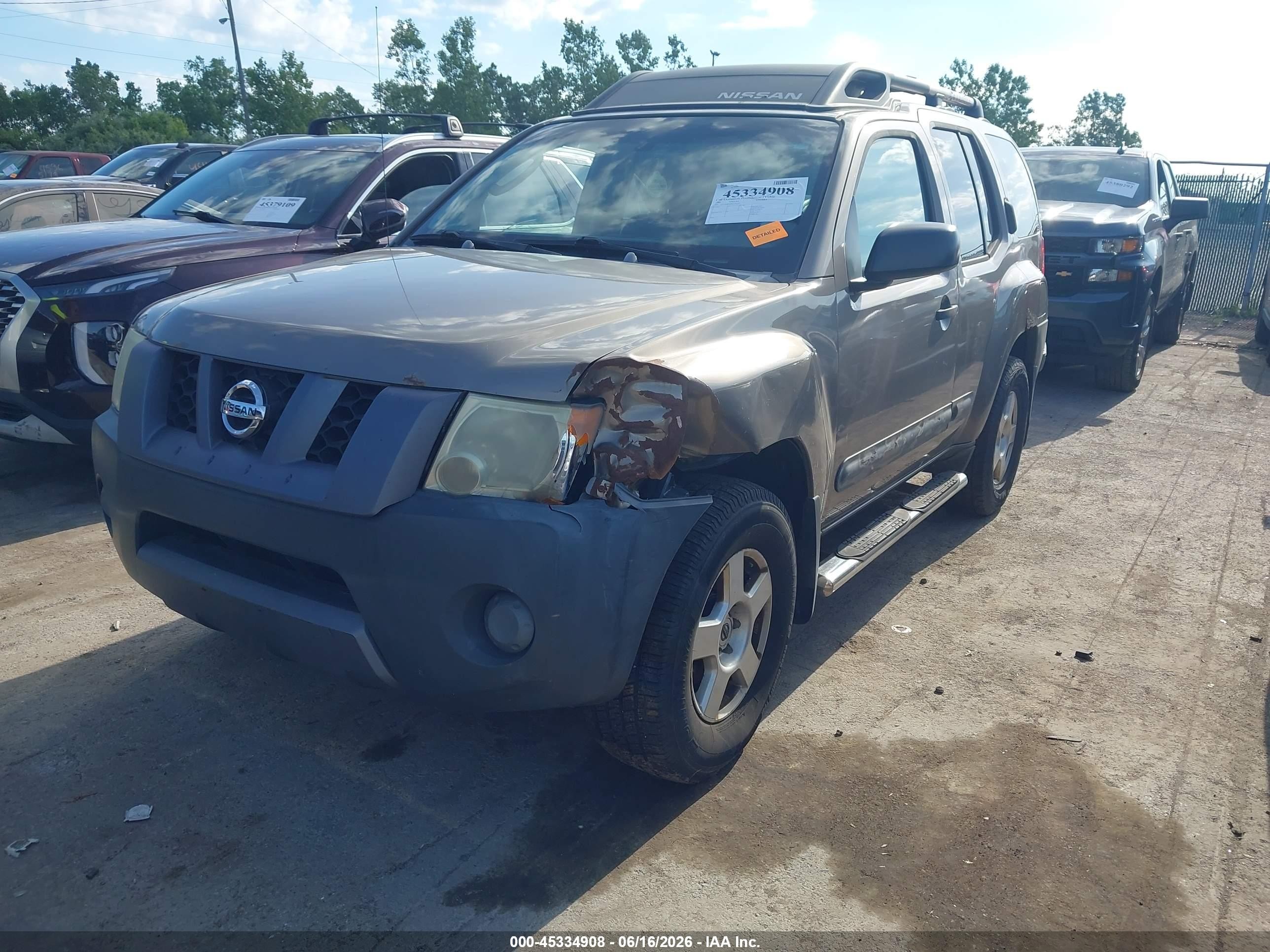 2006 Nissan Xterra S Gray vin: 5N1AN08W86C534249
