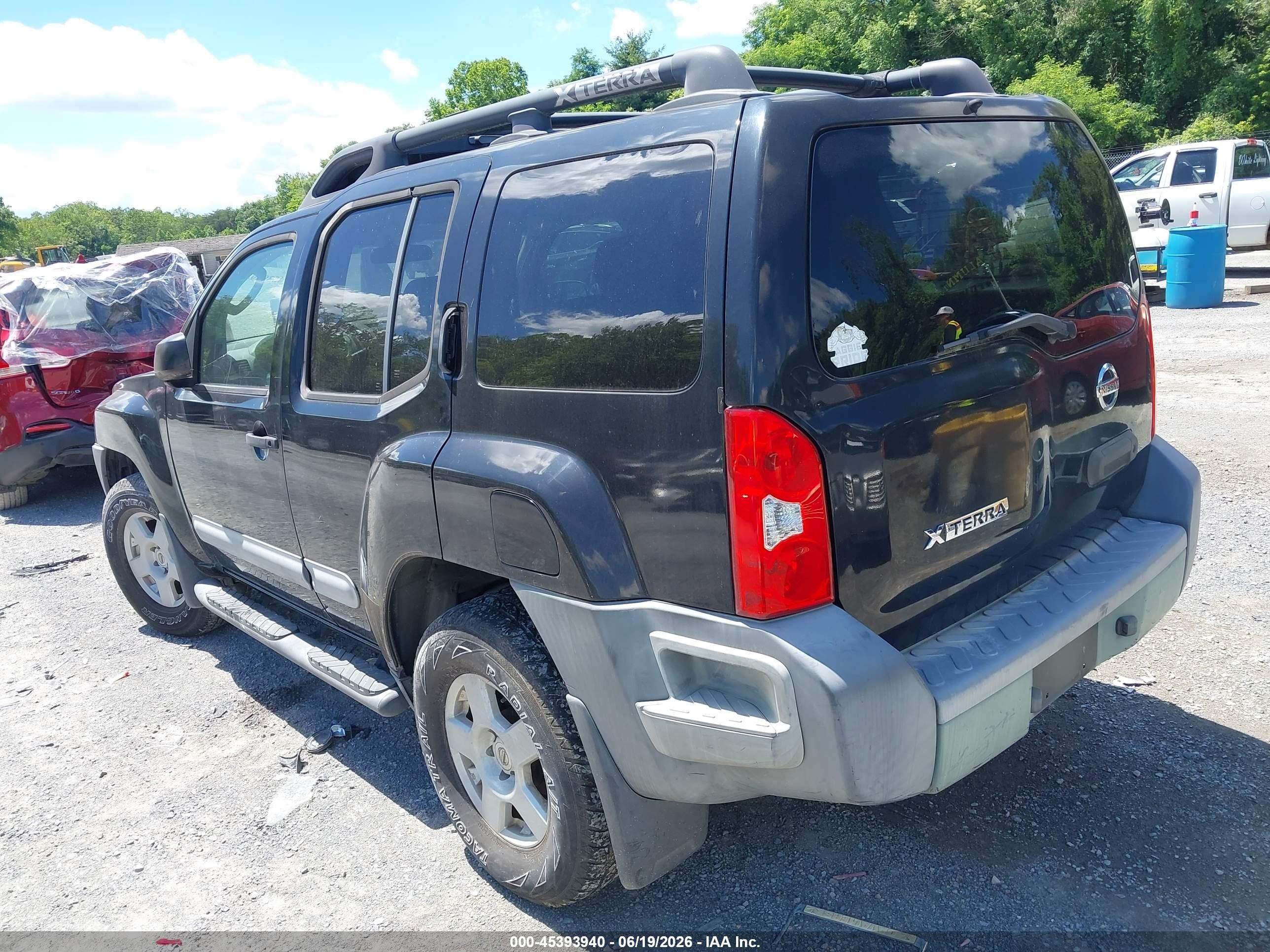 2005 Nissan Xterra S Black vin: 5N1AN08W95C626310