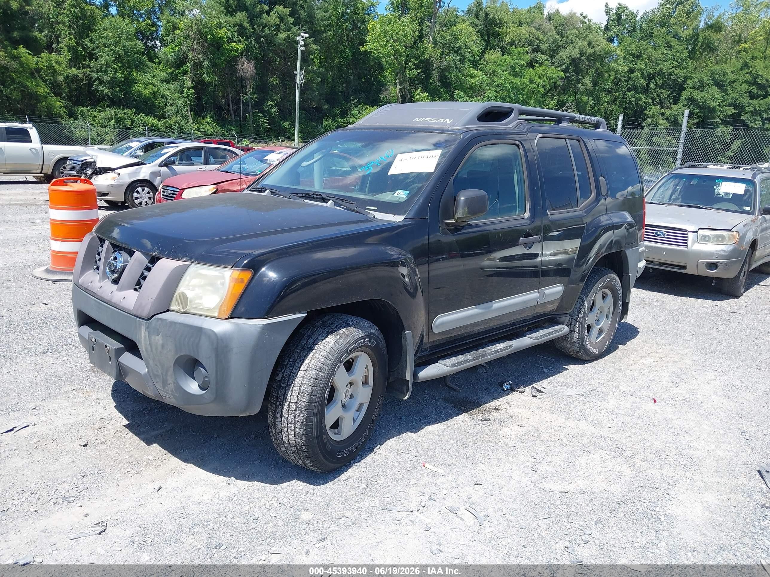 2005 Nissan Xterra S Black vin: 5N1AN08W95C626310