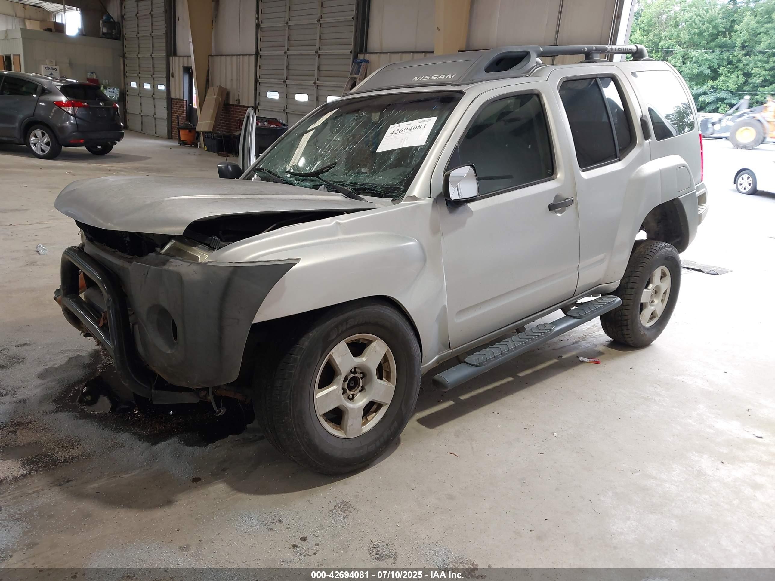2006 Nissan Xterra S Gray vin: 5N1AN08W96C519565