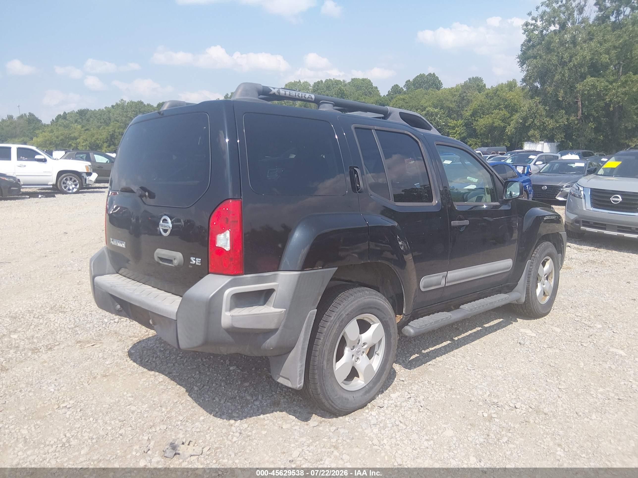 2006 Nissan Xterra Se Black vin: 5N1AN08W96C548497