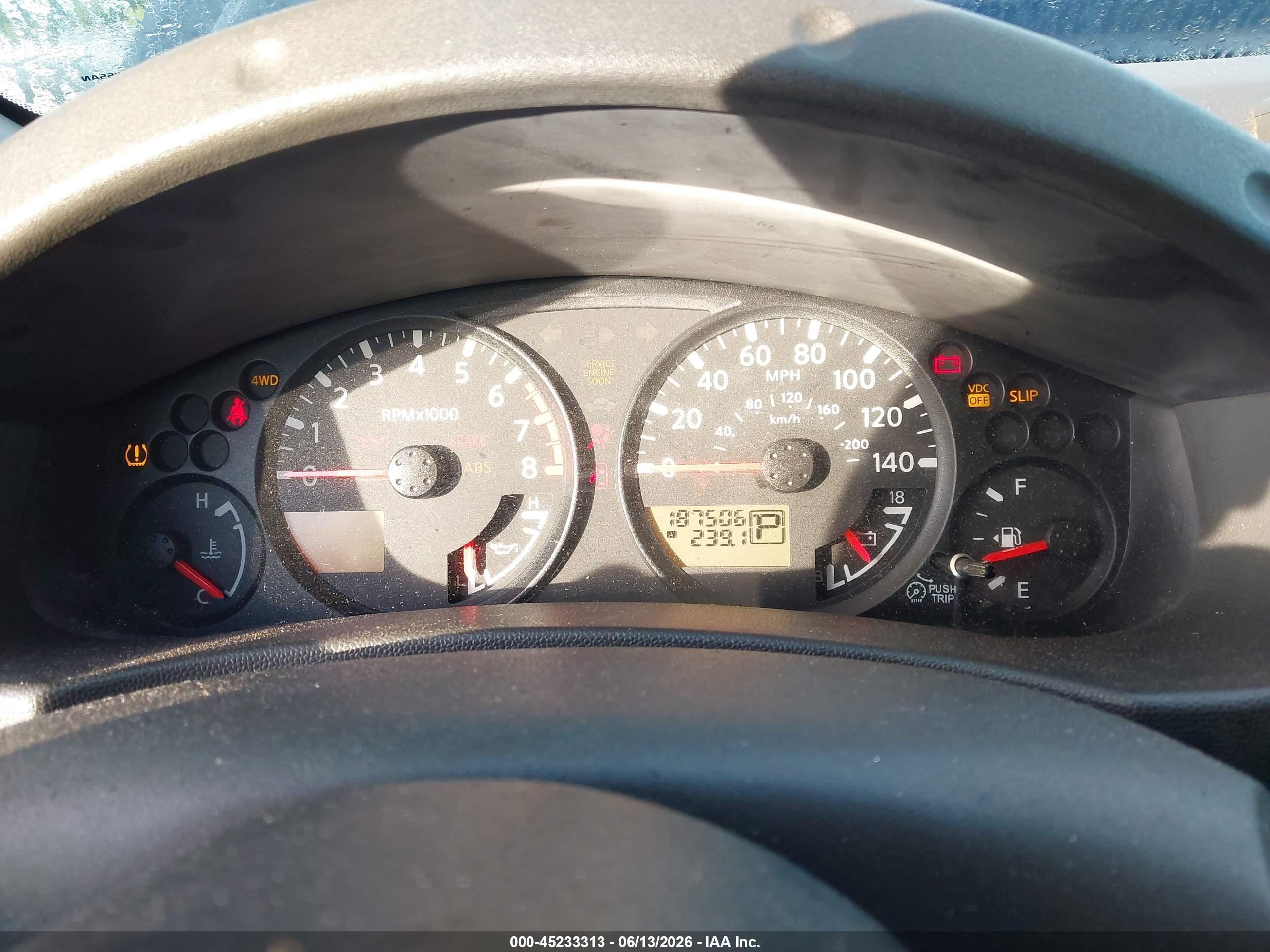 2008 Nissan Xterra X Blue vin: 5N1AN08W98C501537