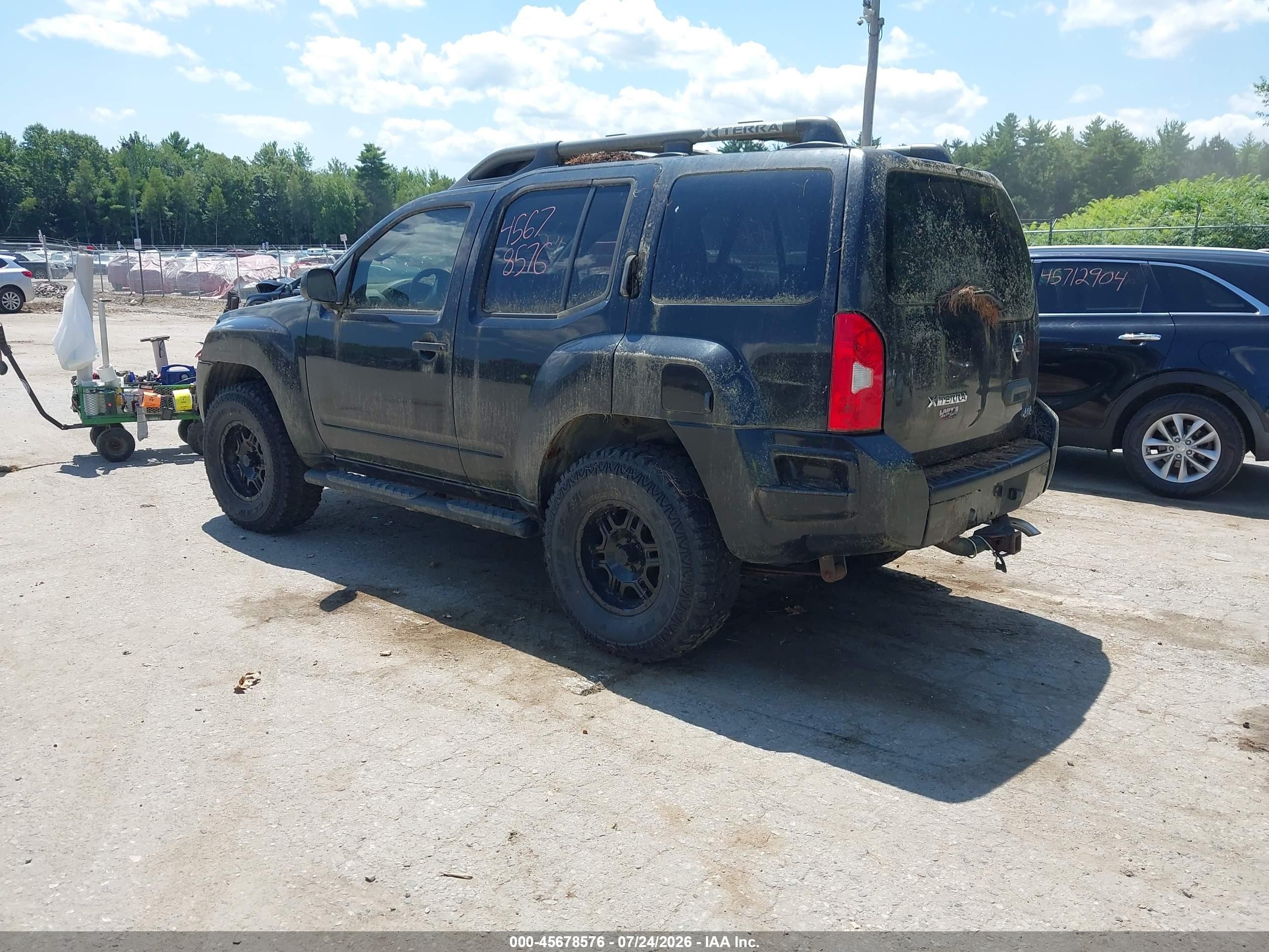 2008 Nissan Xterra S Black vin: 5N1AN08W98C524879