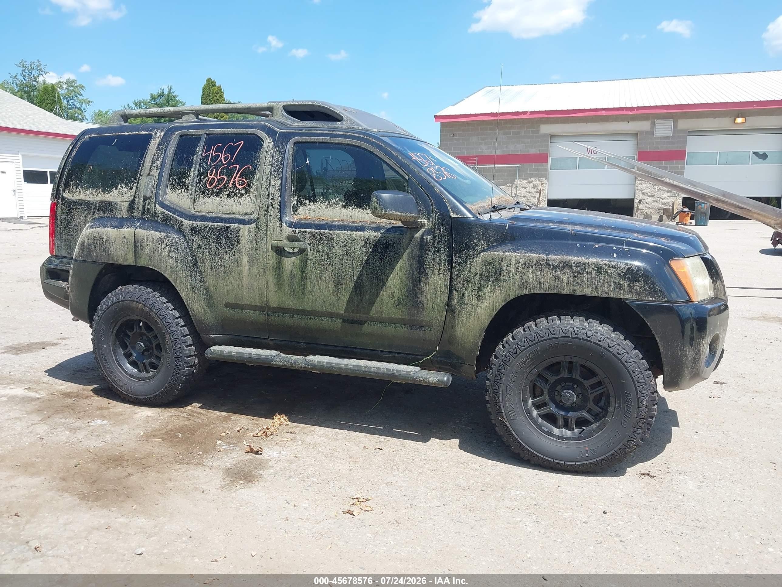 2008 Nissan Xterra S Black vin: 5N1AN08W98C524879