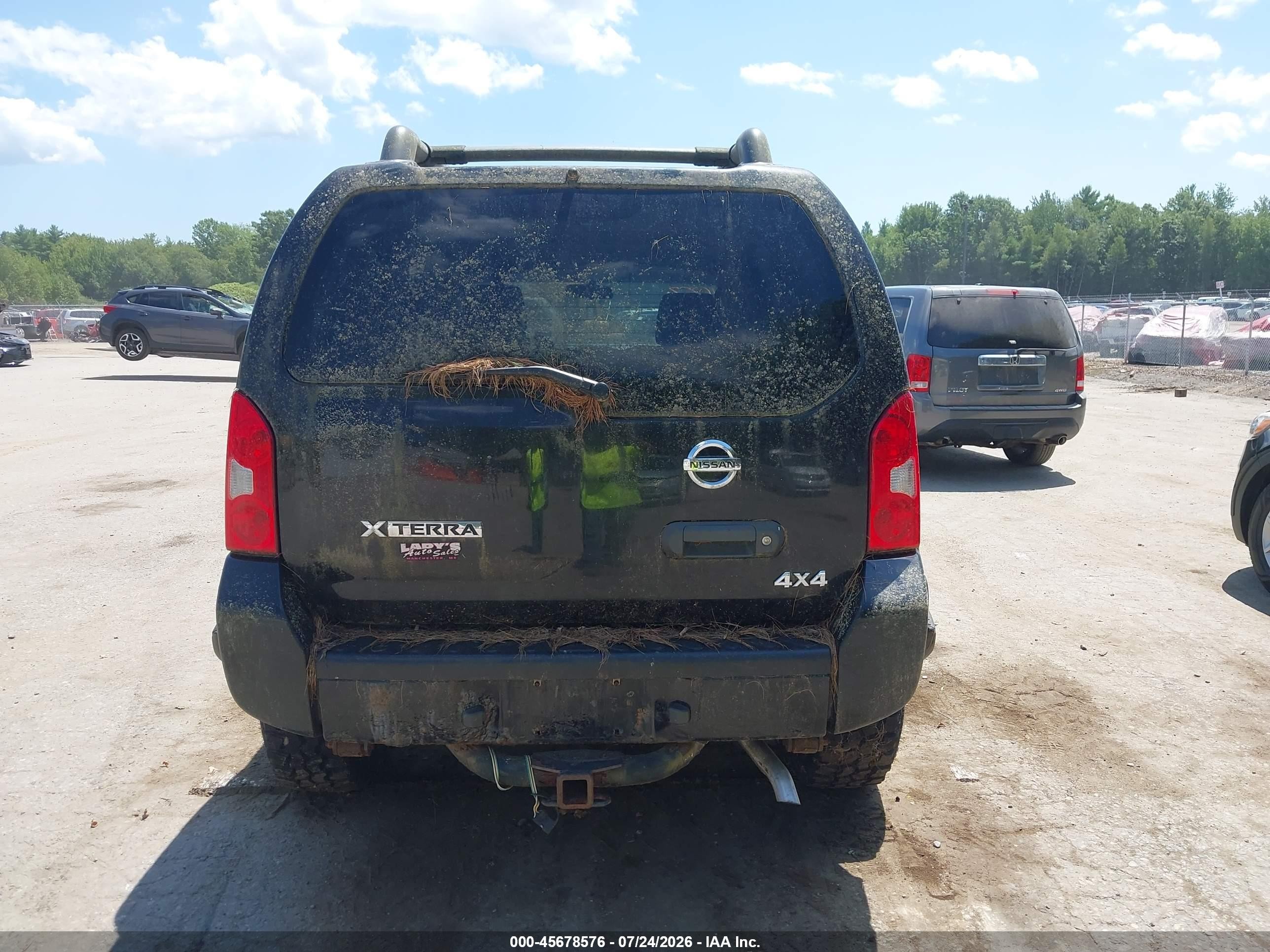 2008 Nissan Xterra S Black vin: 5N1AN08W98C524879