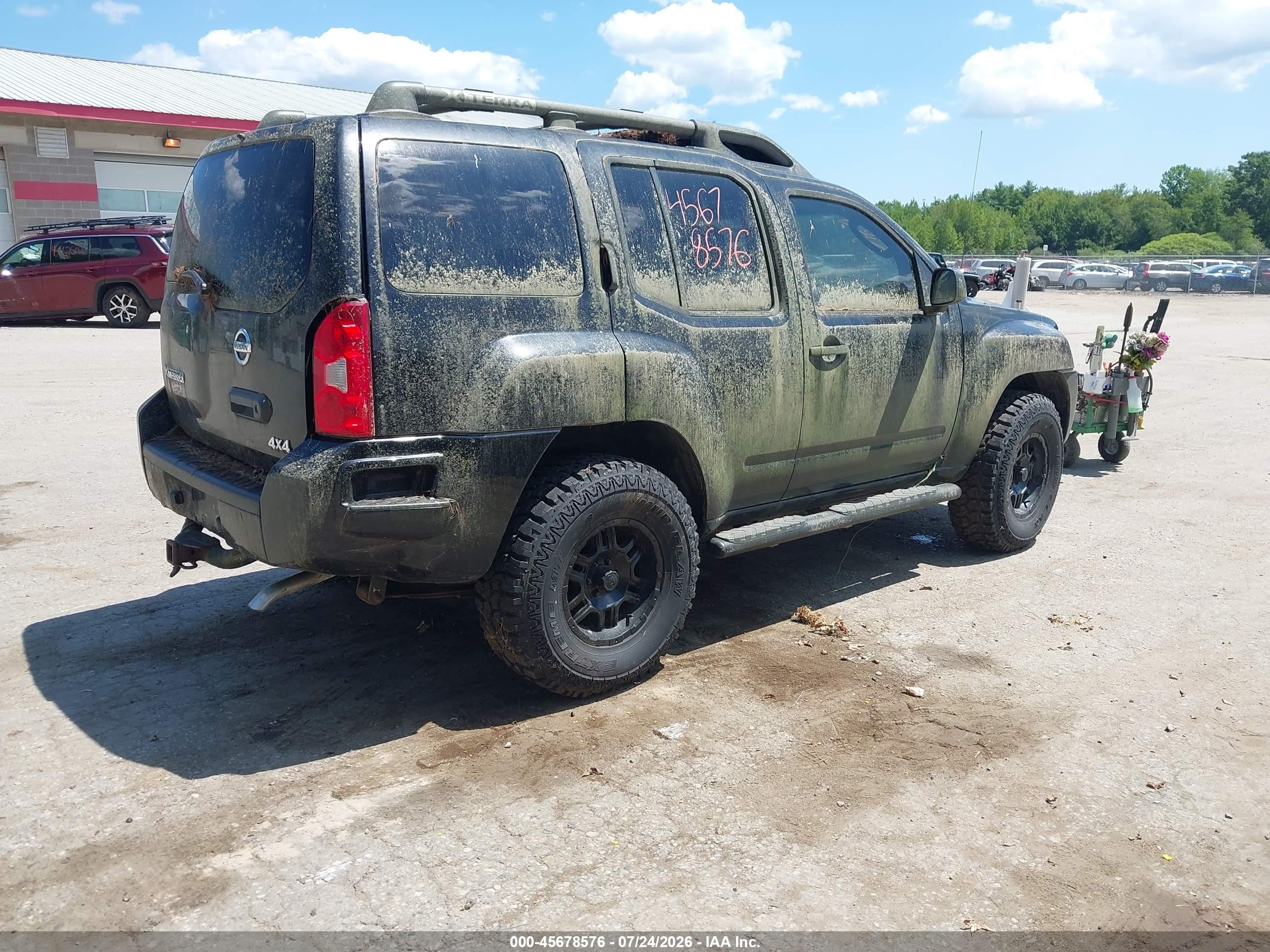 2008 Nissan Xterra S Black vin: 5N1AN08W98C524879