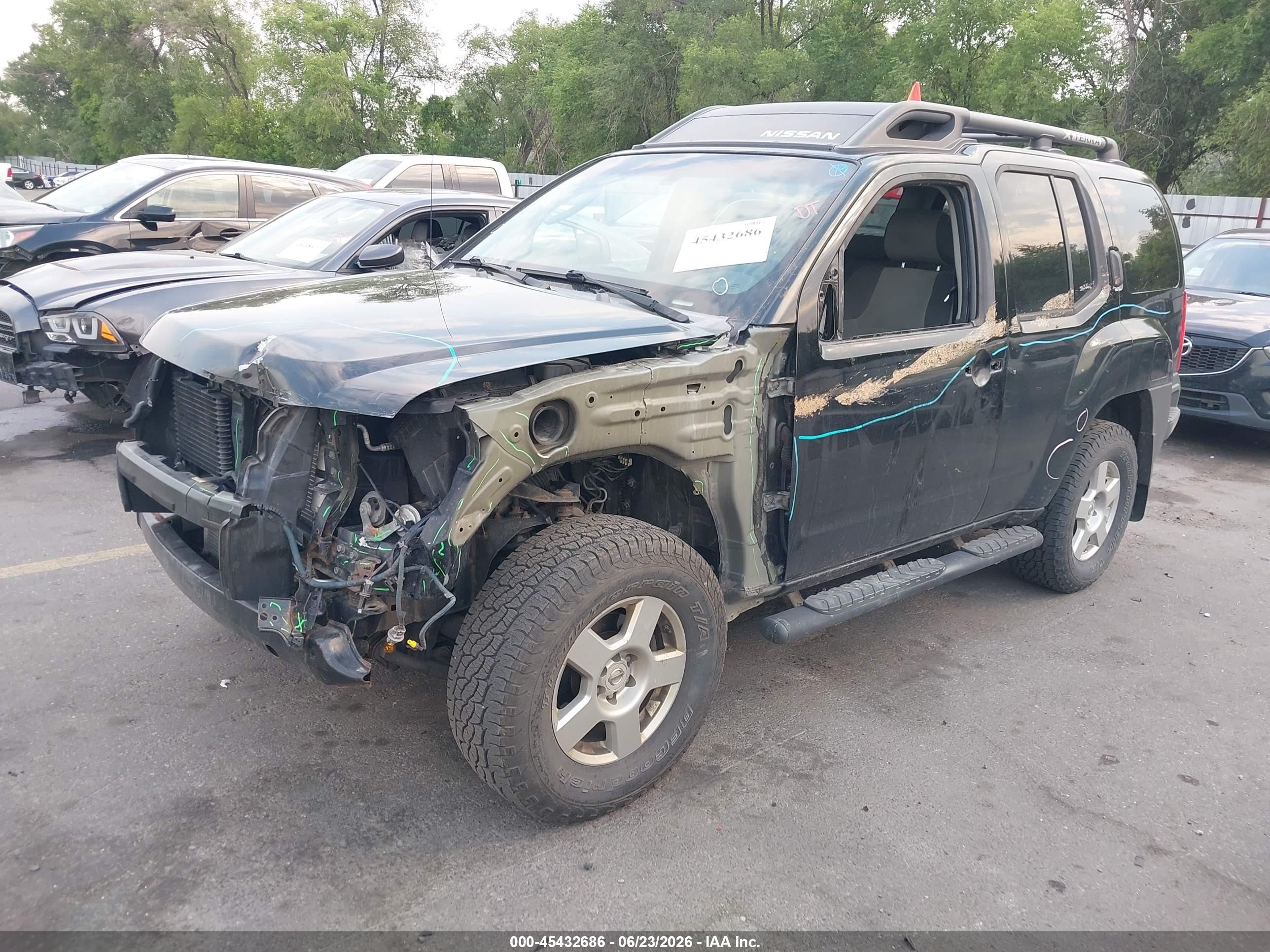 2008 Nissan Xterra S Black vin: 5N1AN08WX8C534692