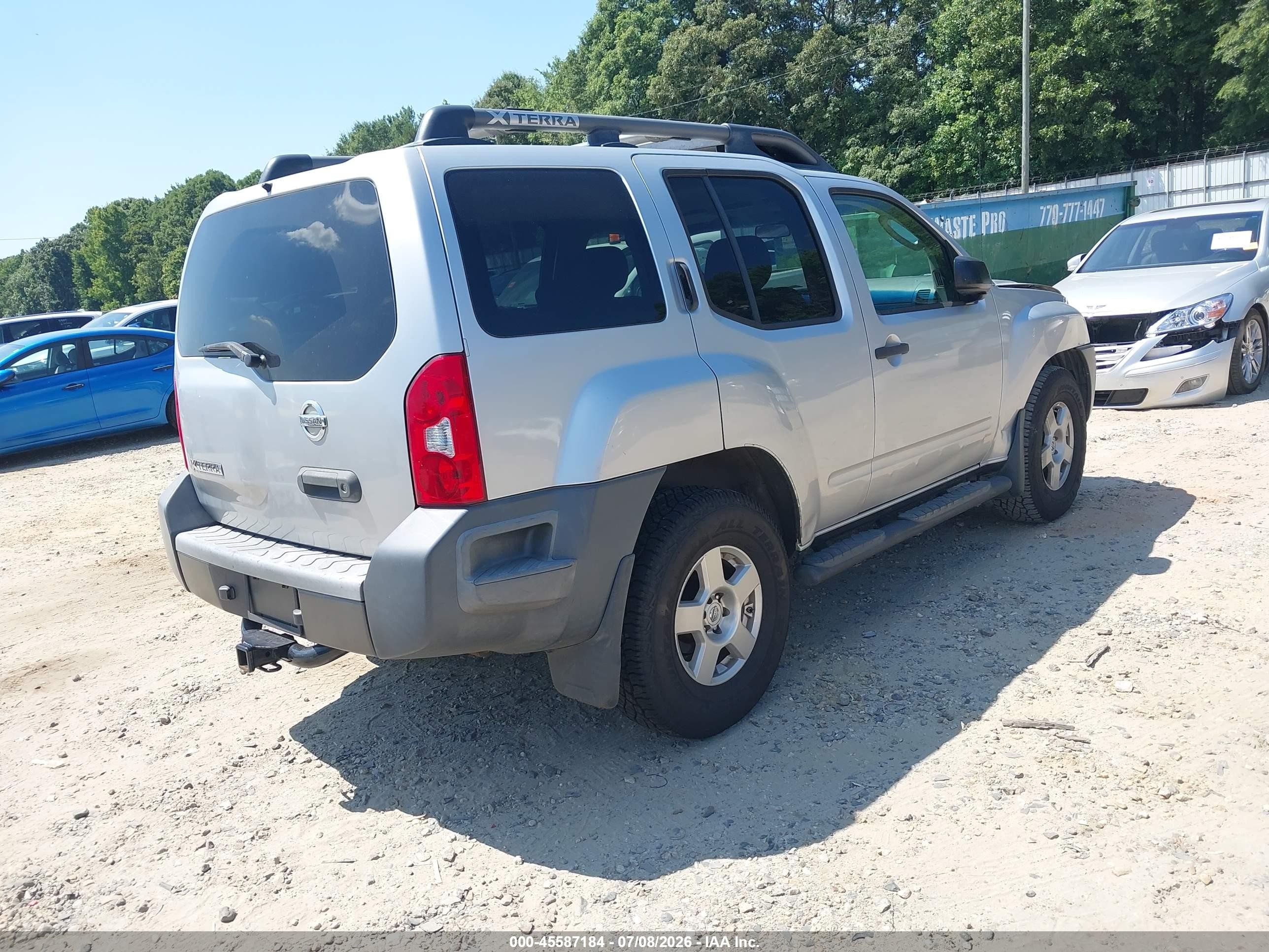 2008 Nissan Xterra S Silver vin: 5N1AN08WX8C535731
