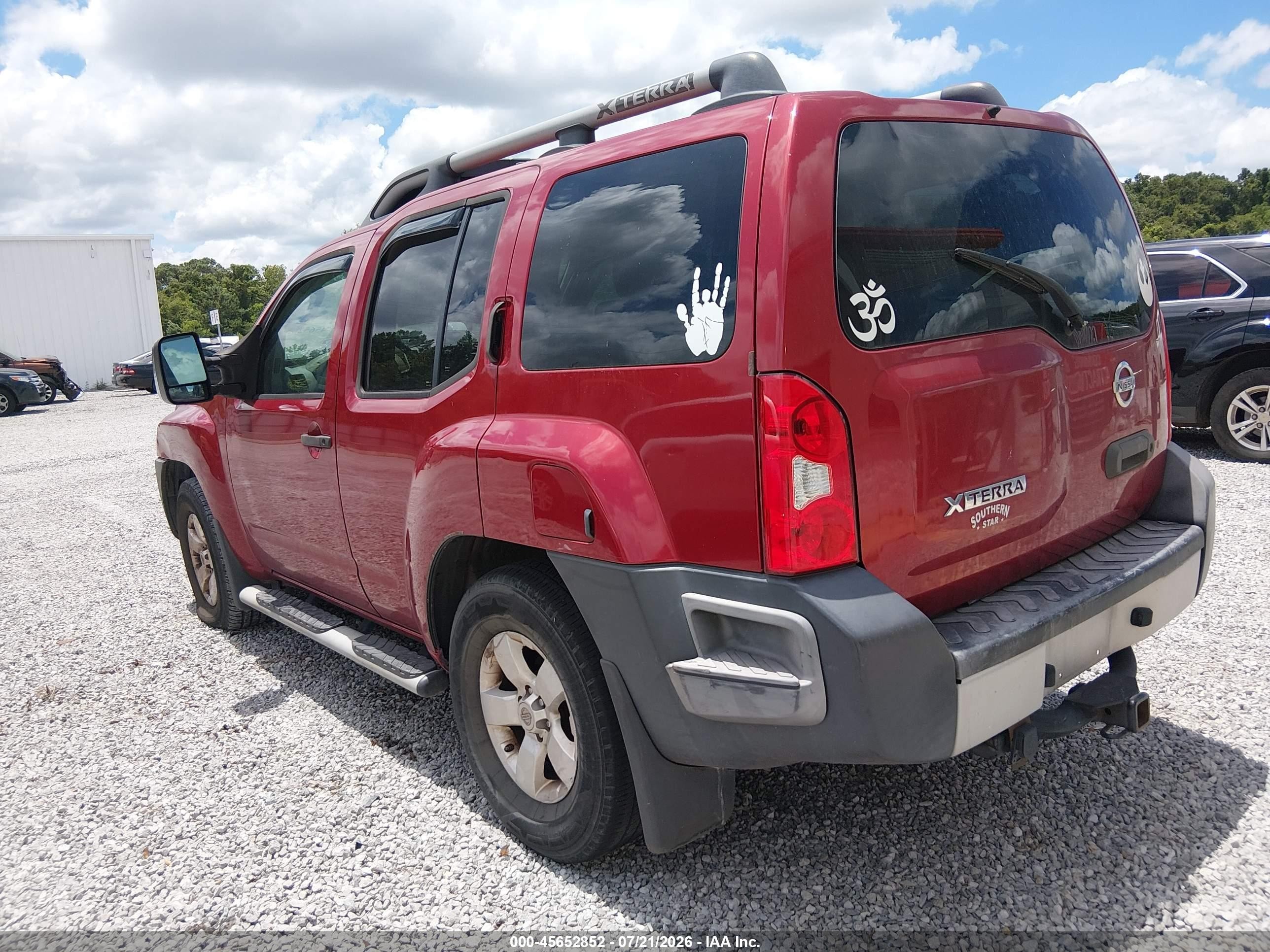 2010 Nissan Xterra S Red vin: 5N1AN0NU2AC515921