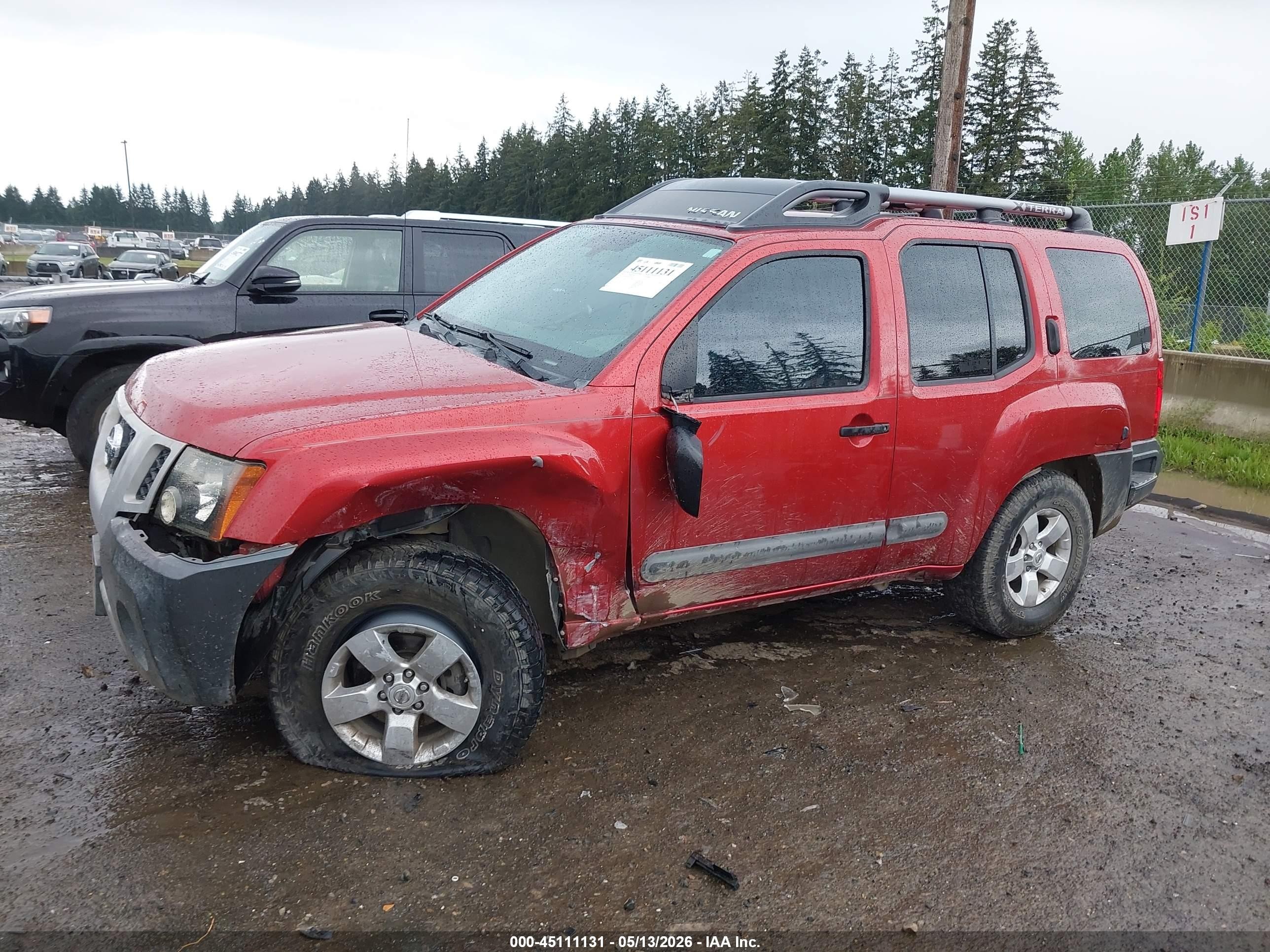 2012 Nissan Xterra S Red vin: 5N1AN0NU2CC515064
