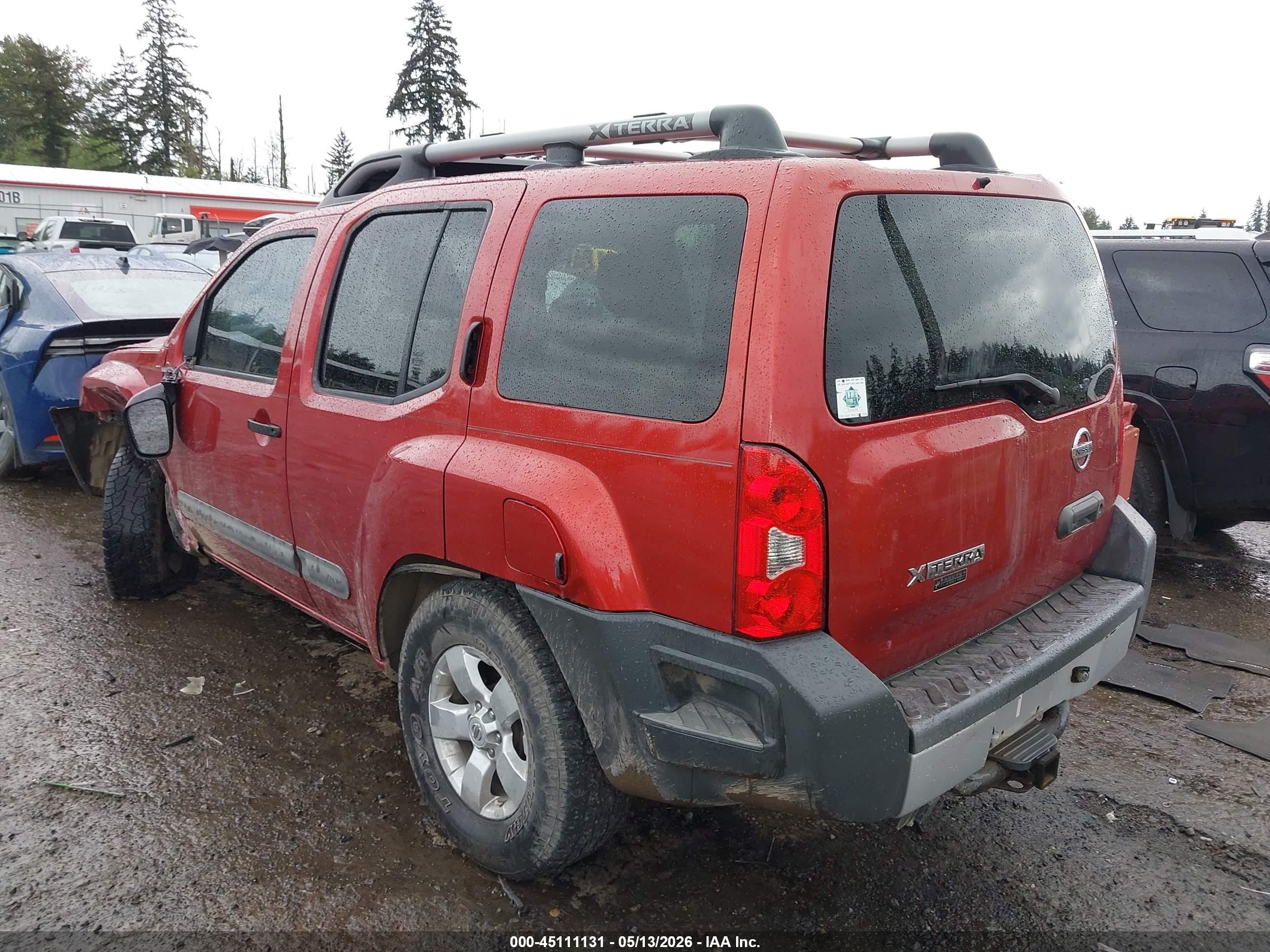 2012 Nissan Xterra S Red vin: 5N1AN0NU2CC515064