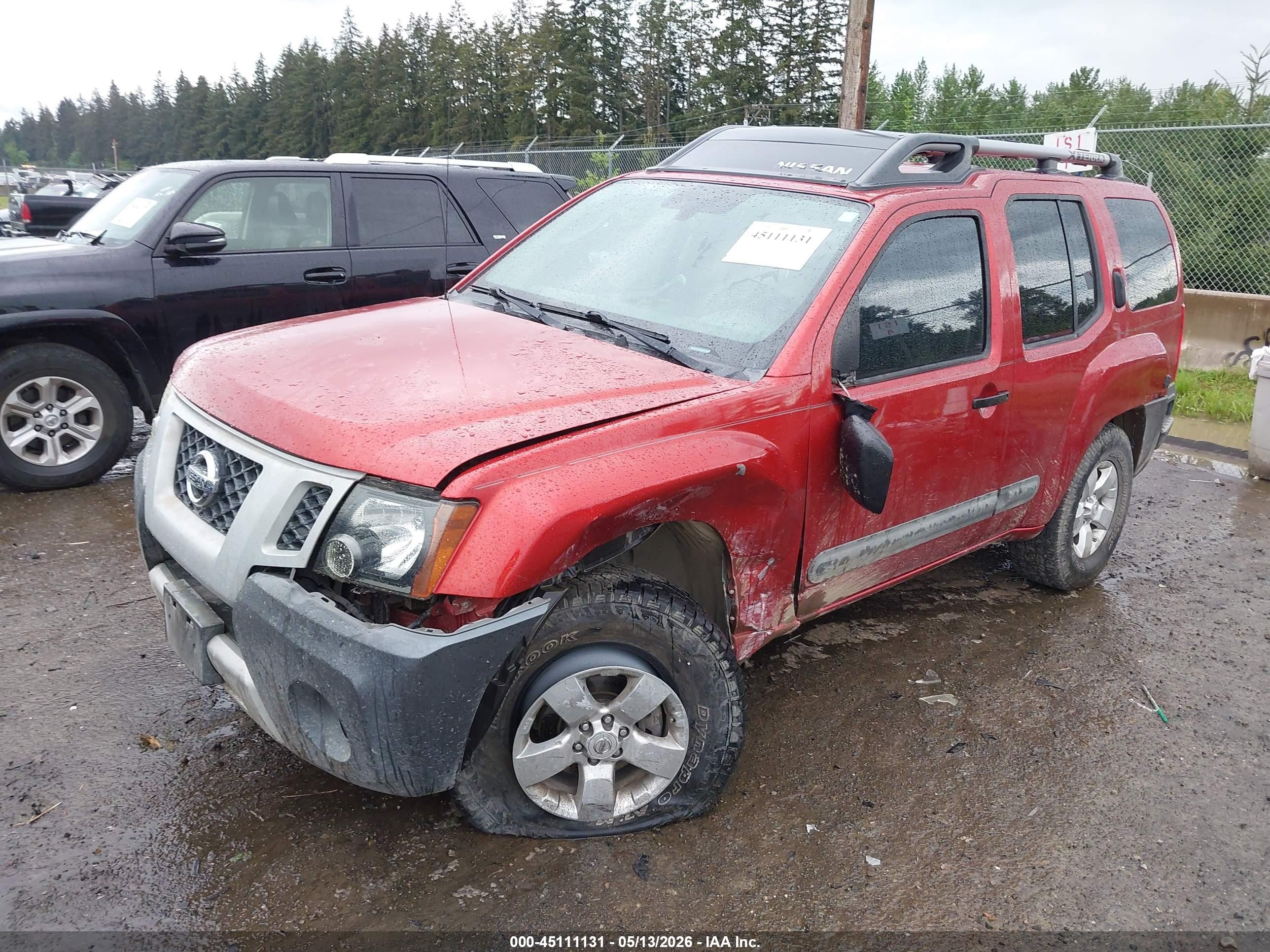 2012 Nissan Xterra S Red vin: 5N1AN0NU2CC515064