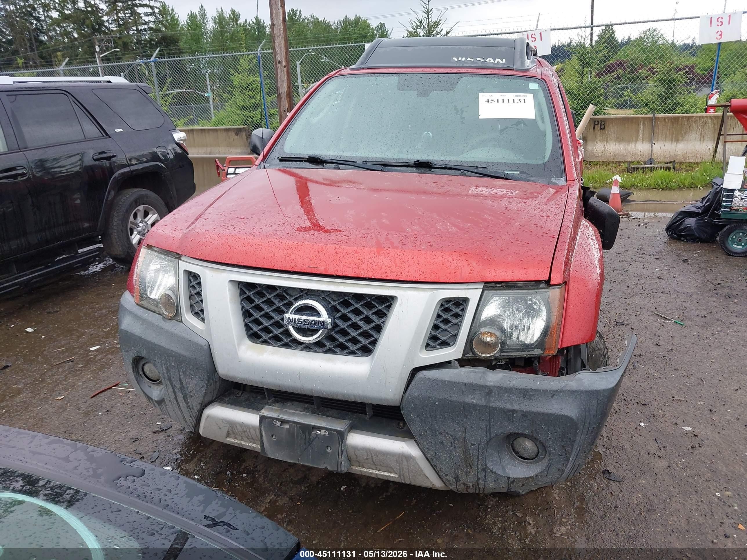 2012 Nissan Xterra S Red vin: 5N1AN0NU2CC515064