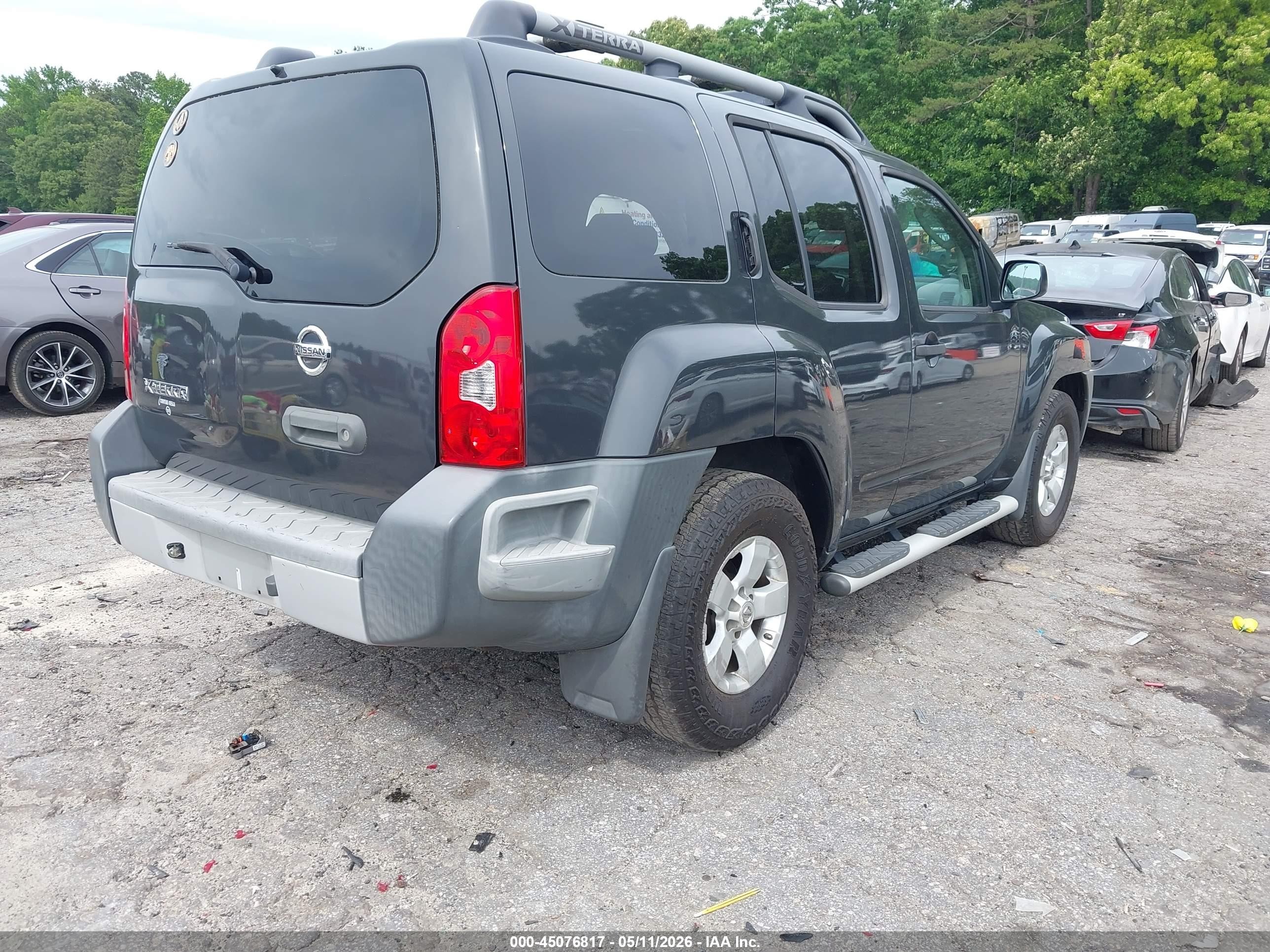 2010 Nissan Xterra S Gray vin: 5N1AN0NU3AC523798