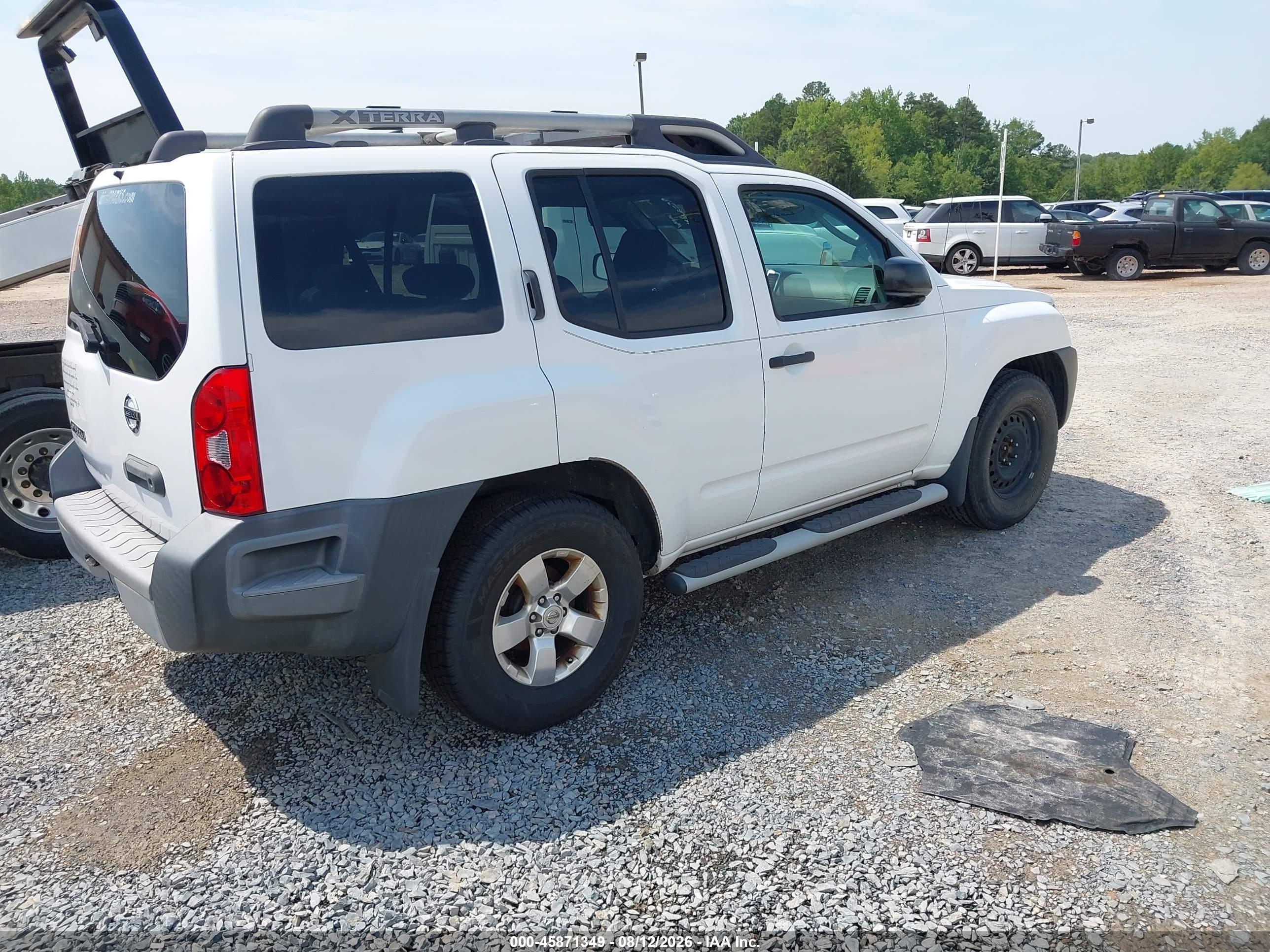 2010 Nissan Xterra S White vin: 5N1AN0NU6AC524055