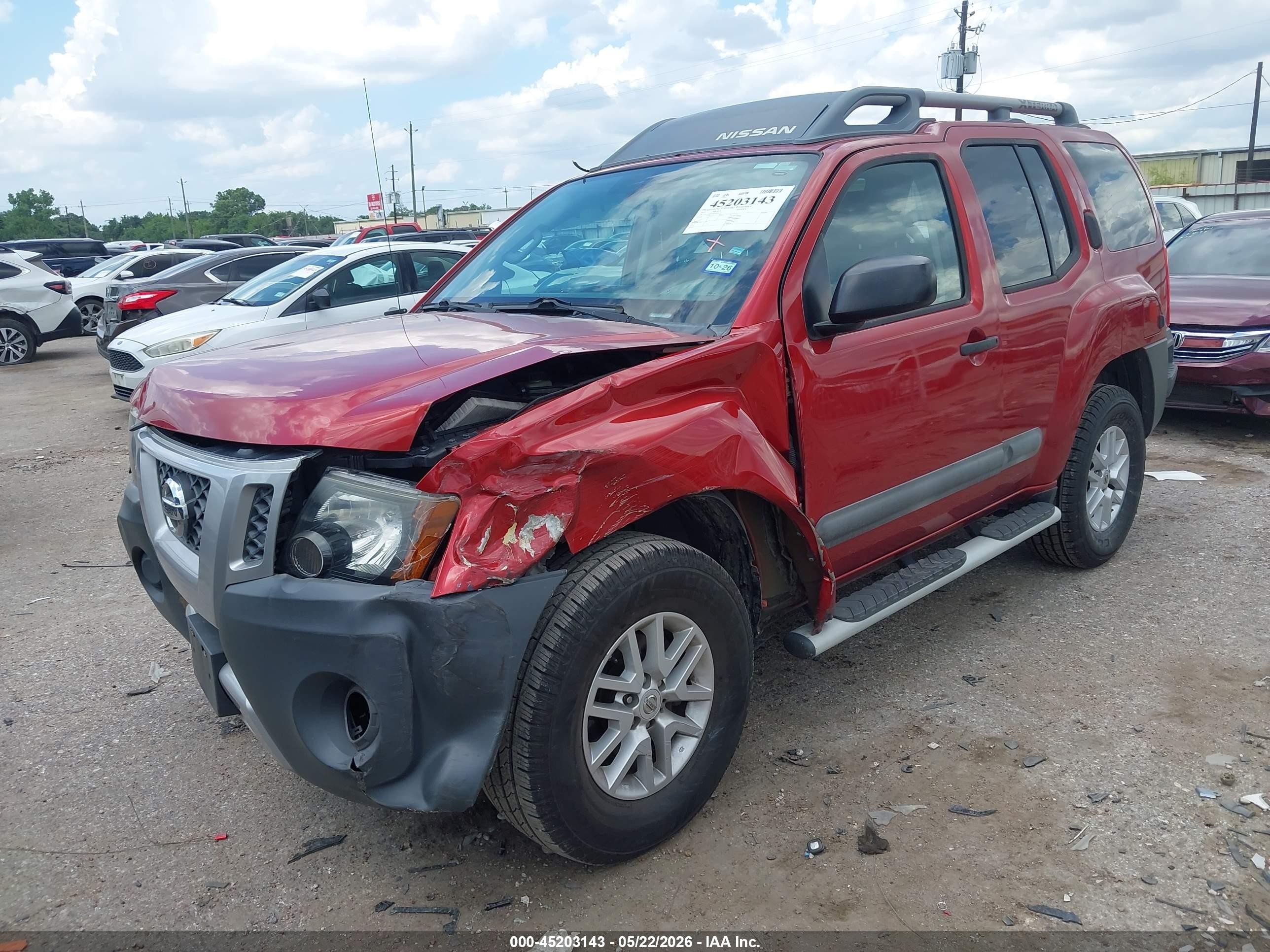 2015 Nissan Xterra S Red vin: 5N1AN0NU9FN667240