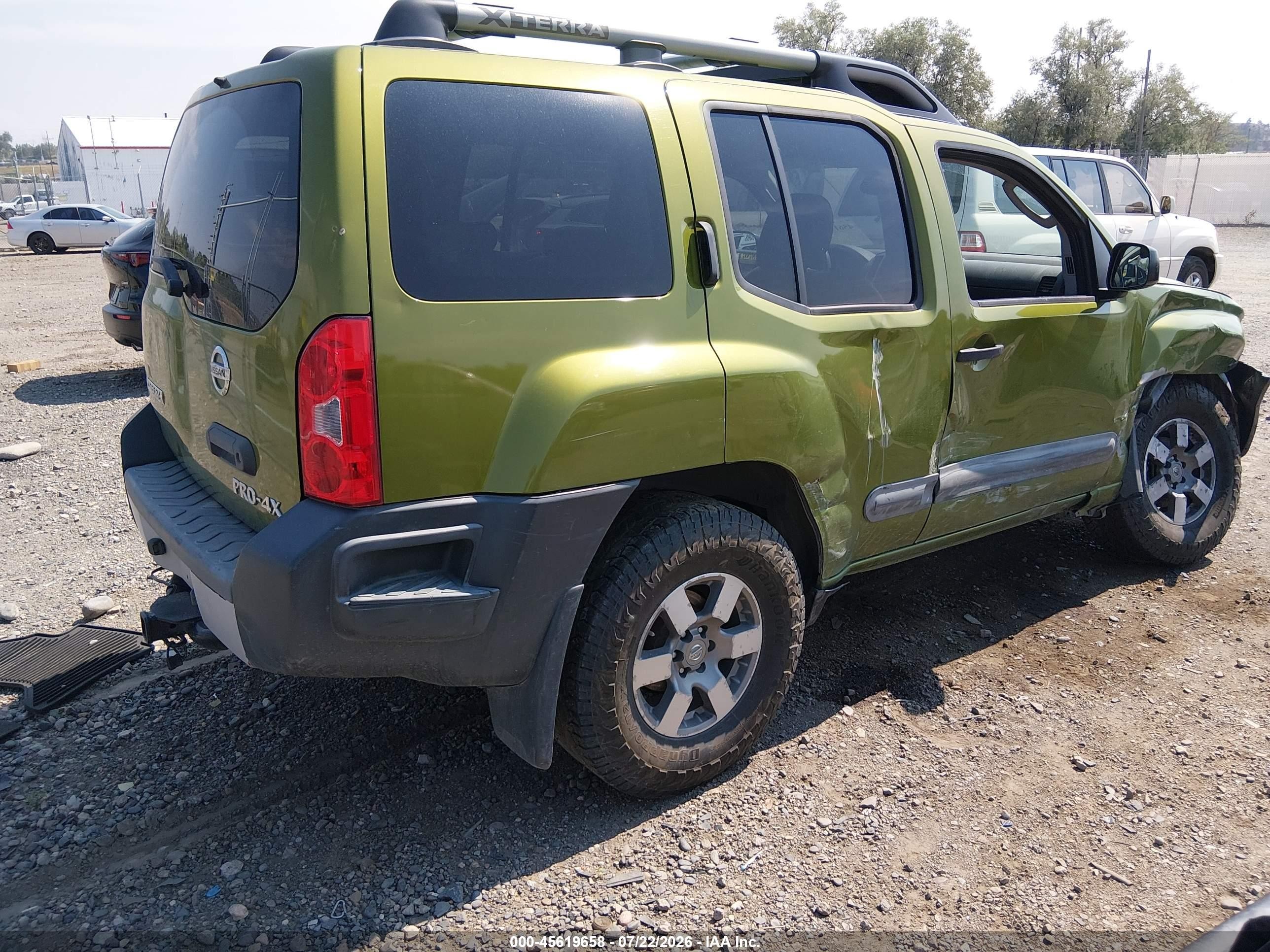 2011 Nissan Xterra Pro-4x Green vin: 5N1AN0NW0BC519601
