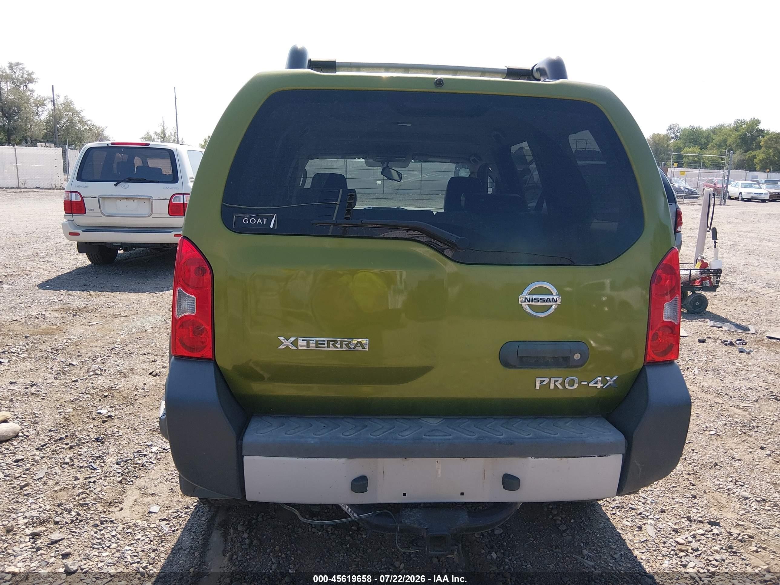 2011 Nissan Xterra Pro-4x Green vin: 5N1AN0NW0BC519601