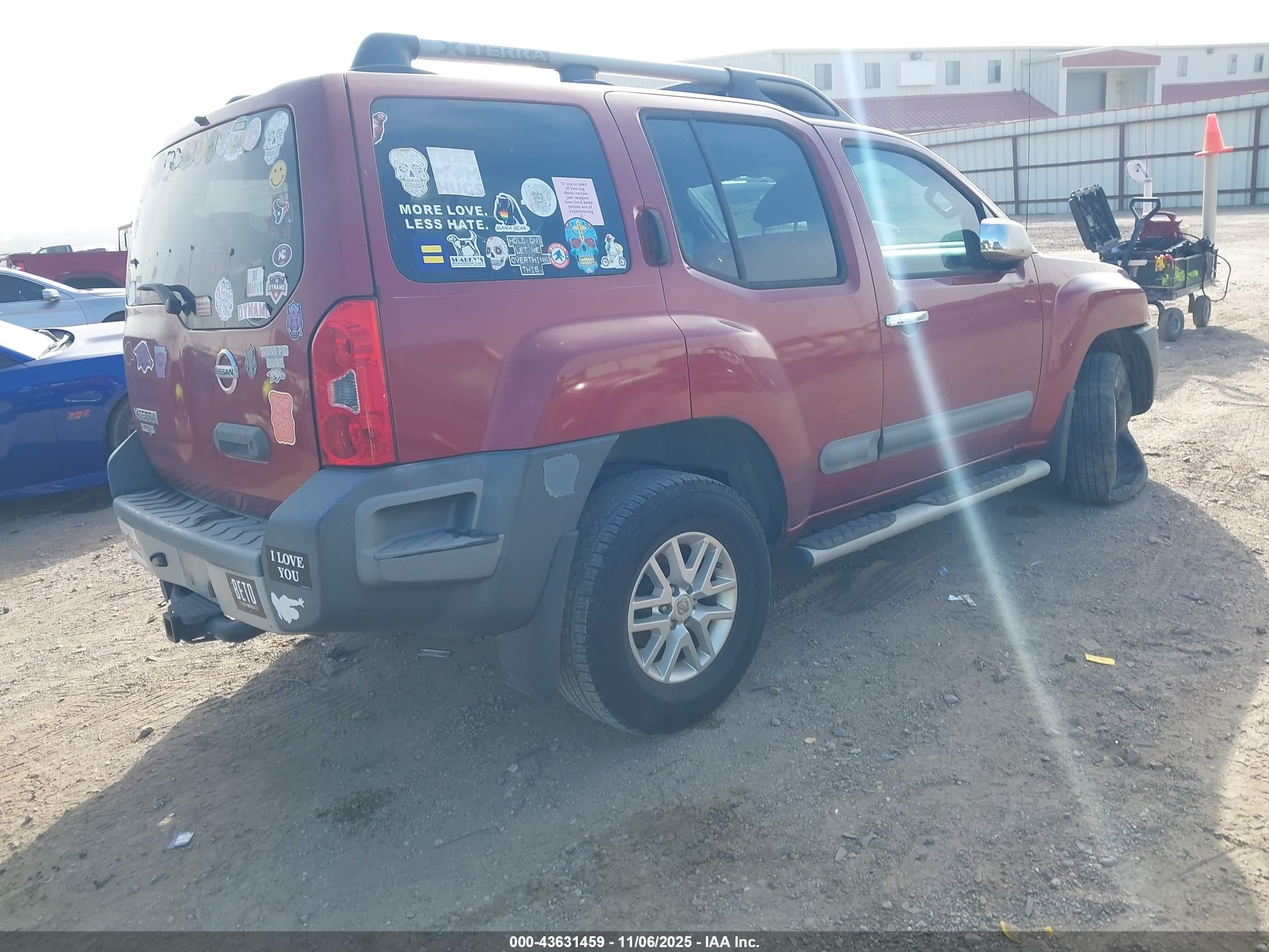 2015 Nissan Xterra S Red vin: 5N1AN0NW2FN653441
