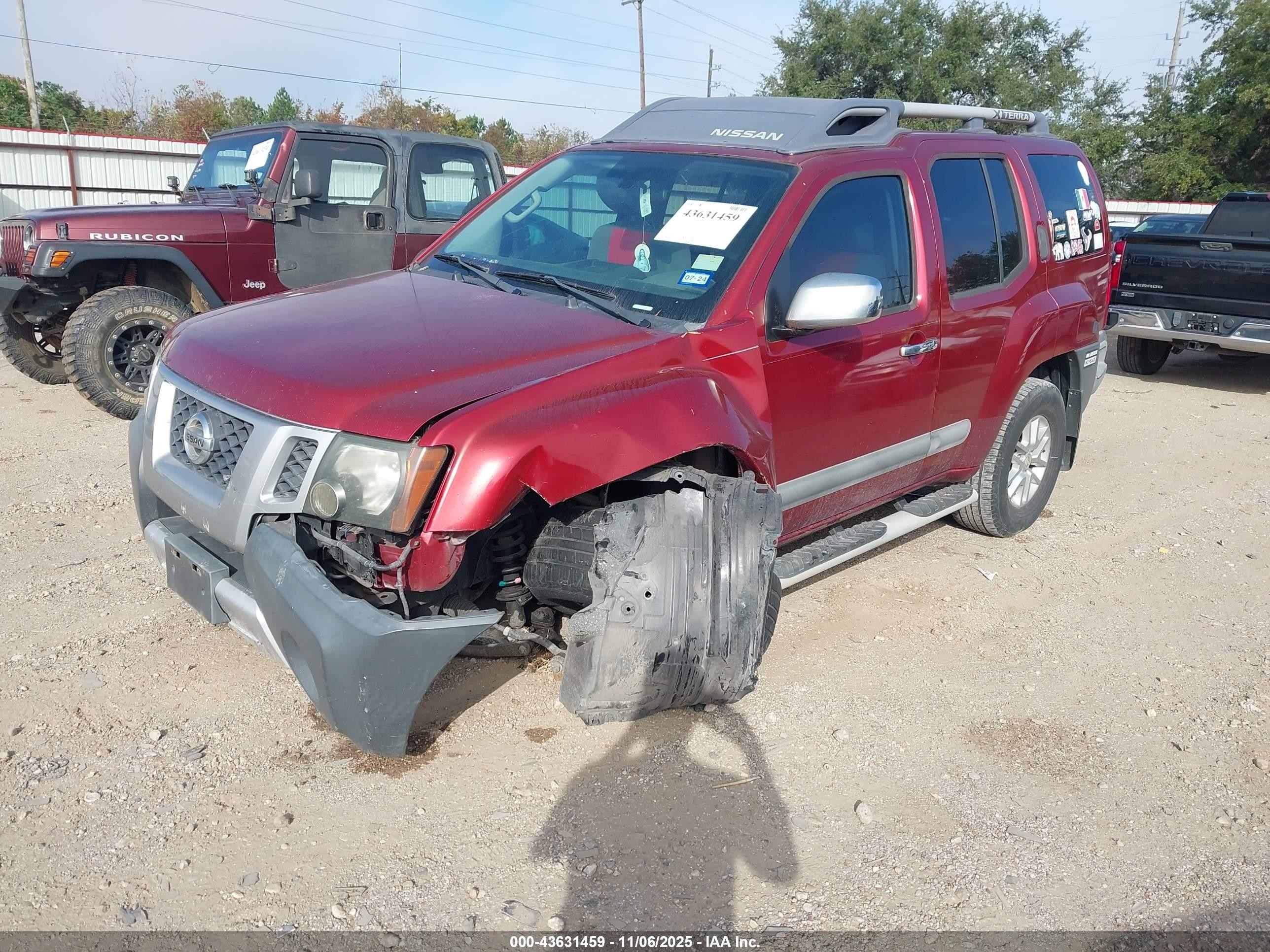 2015 Nissan Xterra S Red vin: 5N1AN0NW2FN653441