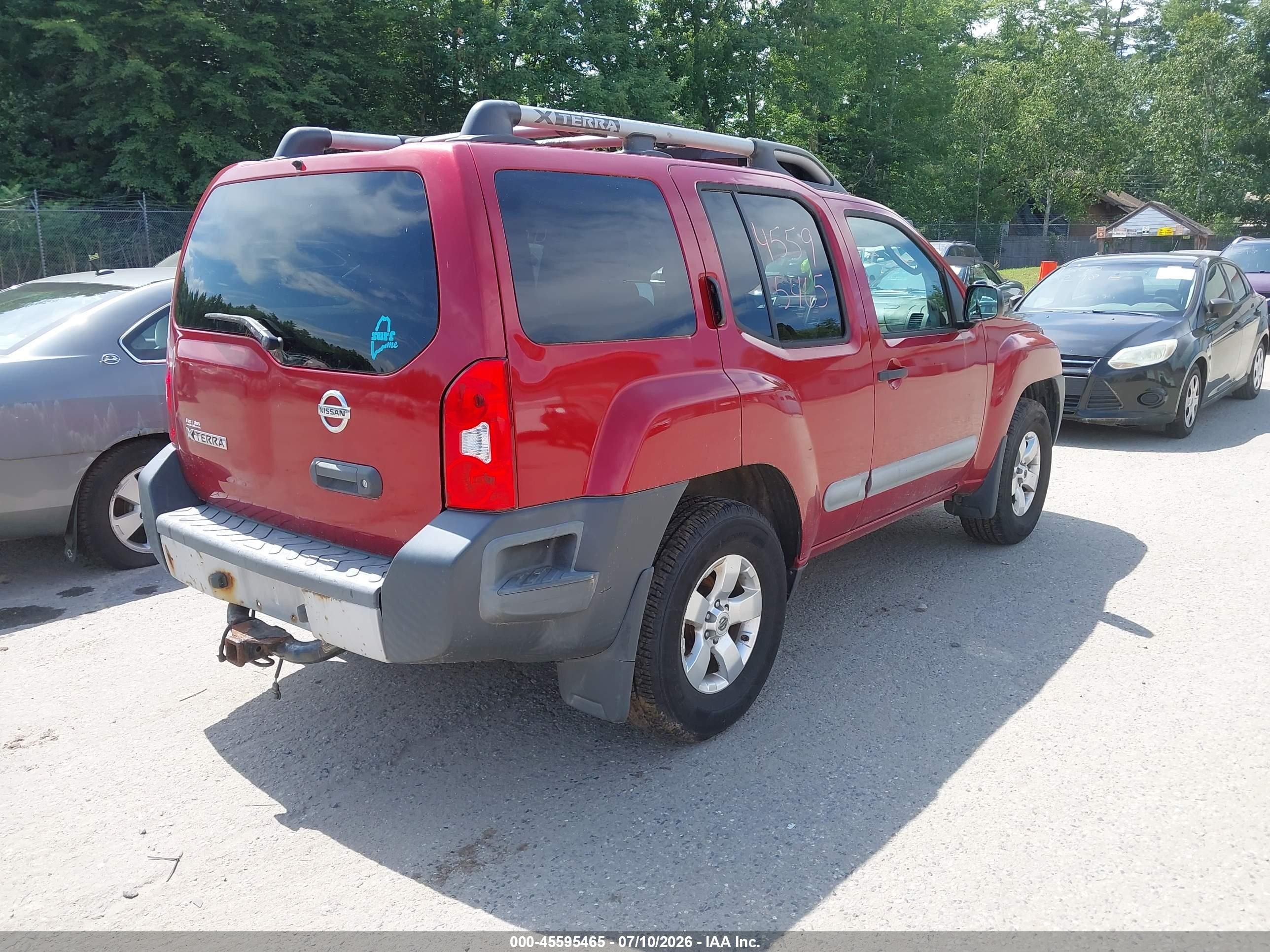 2011 Nissan Xterra S Красный vin: 5N1AN0NW3BC502114