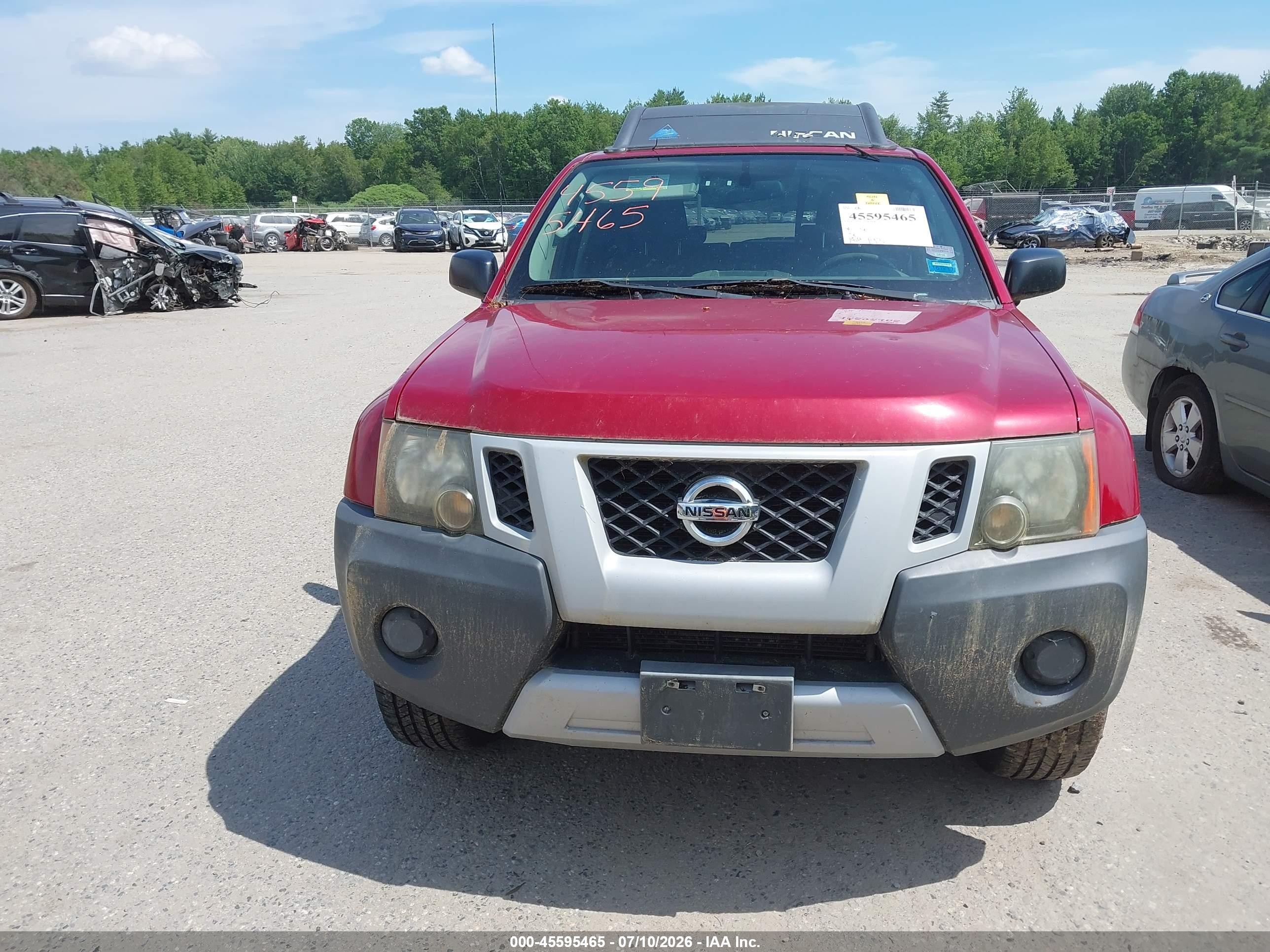 2011 Nissan Xterra S Красный vin: 5N1AN0NW3BC502114
