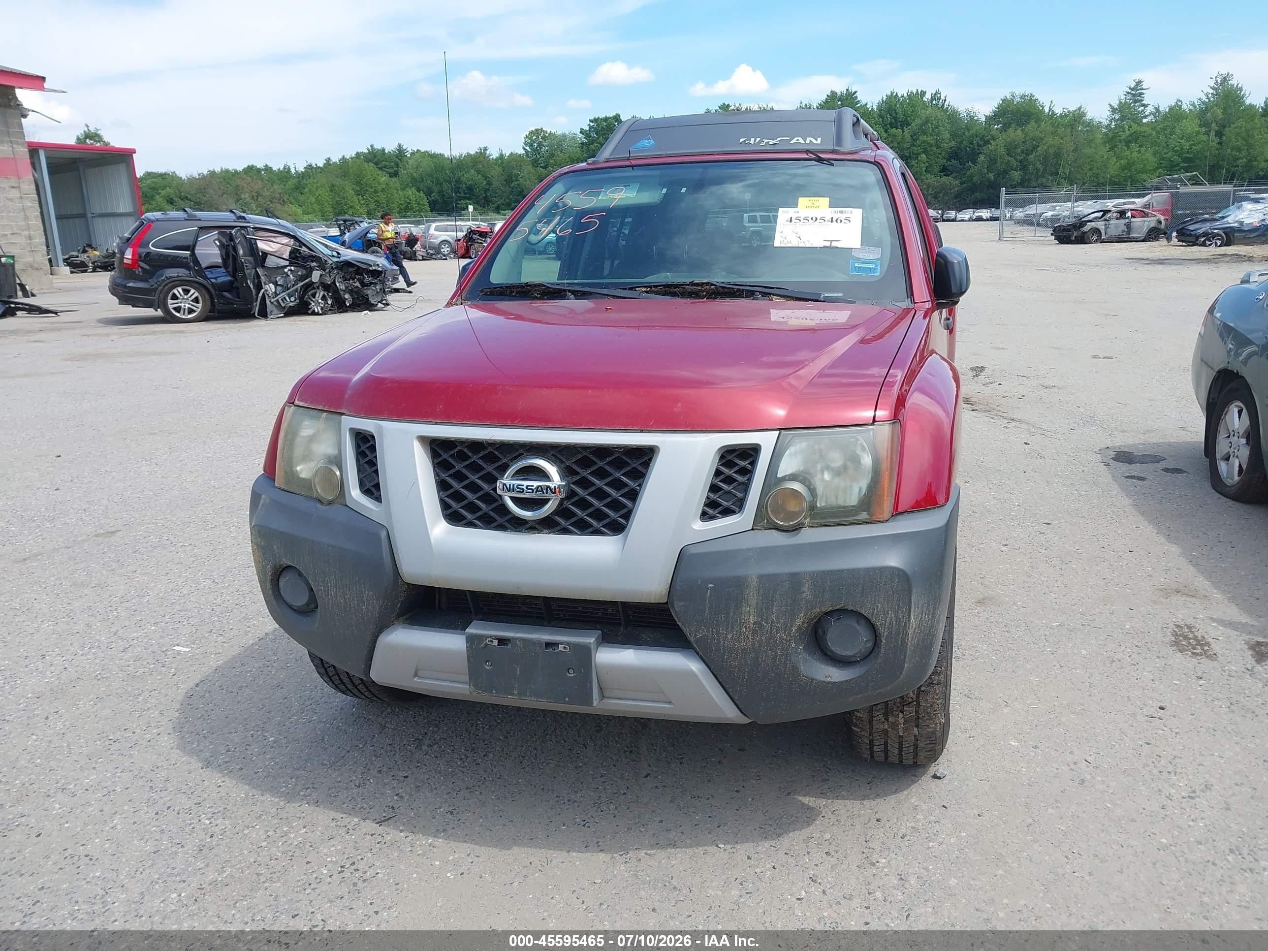 2011 Nissan Xterra S Красный vin: 5N1AN0NW3BC502114