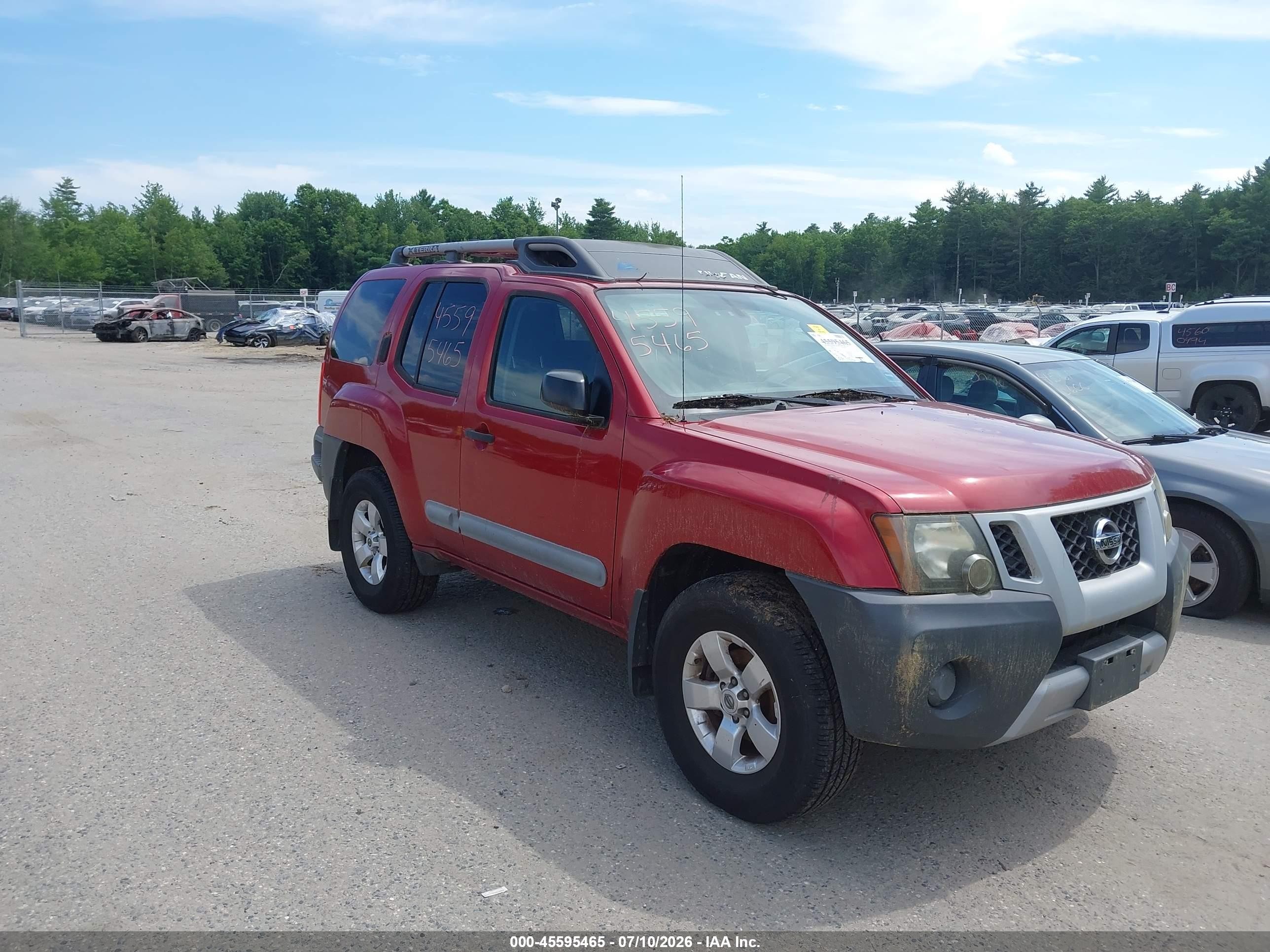 2011 Nissan Xterra S Красный vin: 5N1AN0NW3BC502114