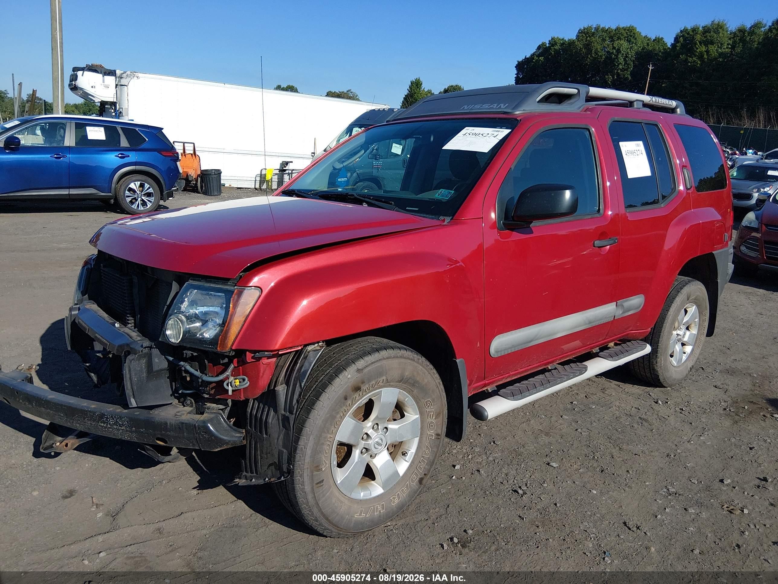 2011 Nissan Xterra S Red vin: 5N1AN0NW3BC515655