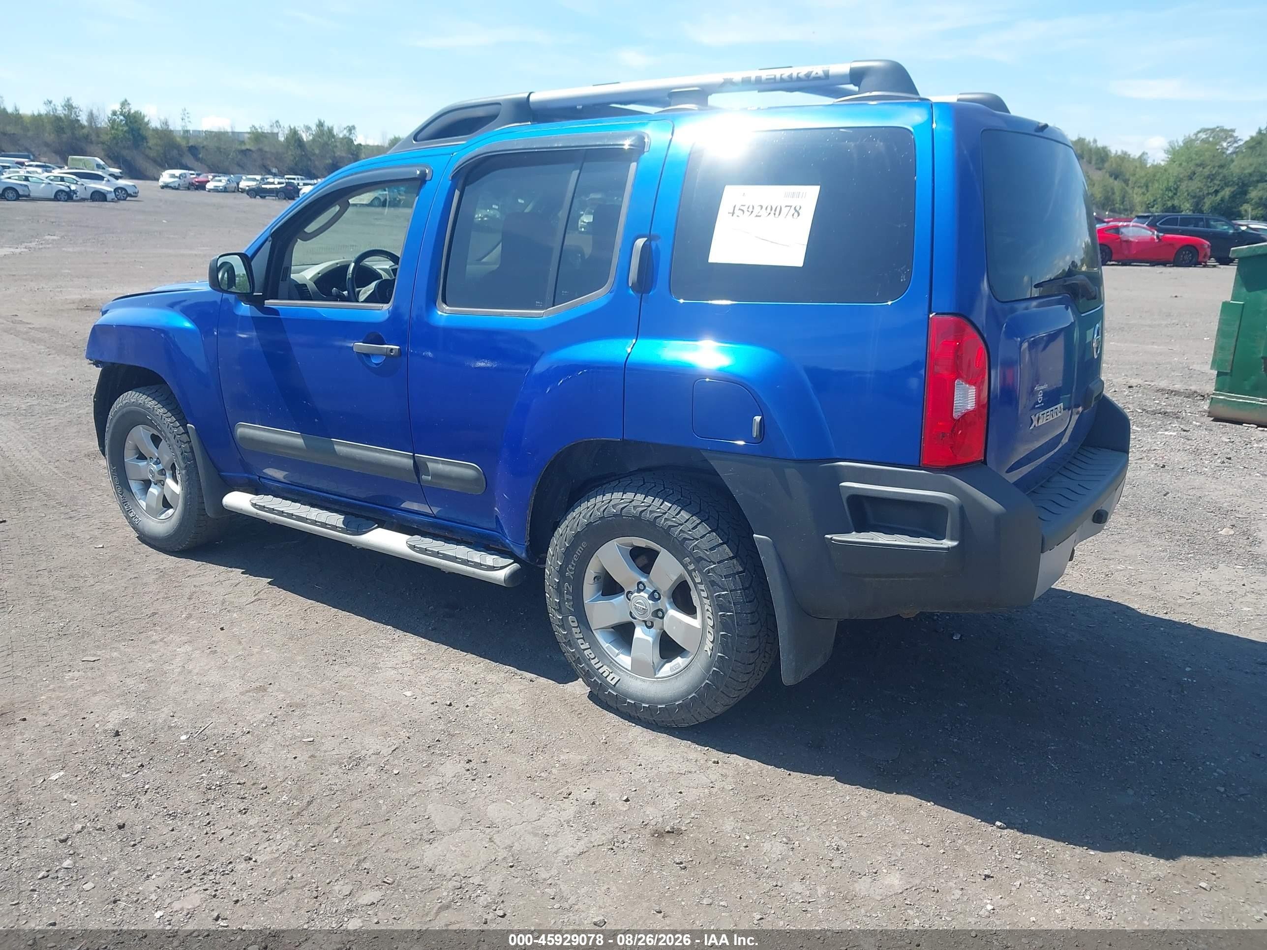 2012 Nissan Xterra S Blue vin: 5N1AN0NW4CC508876