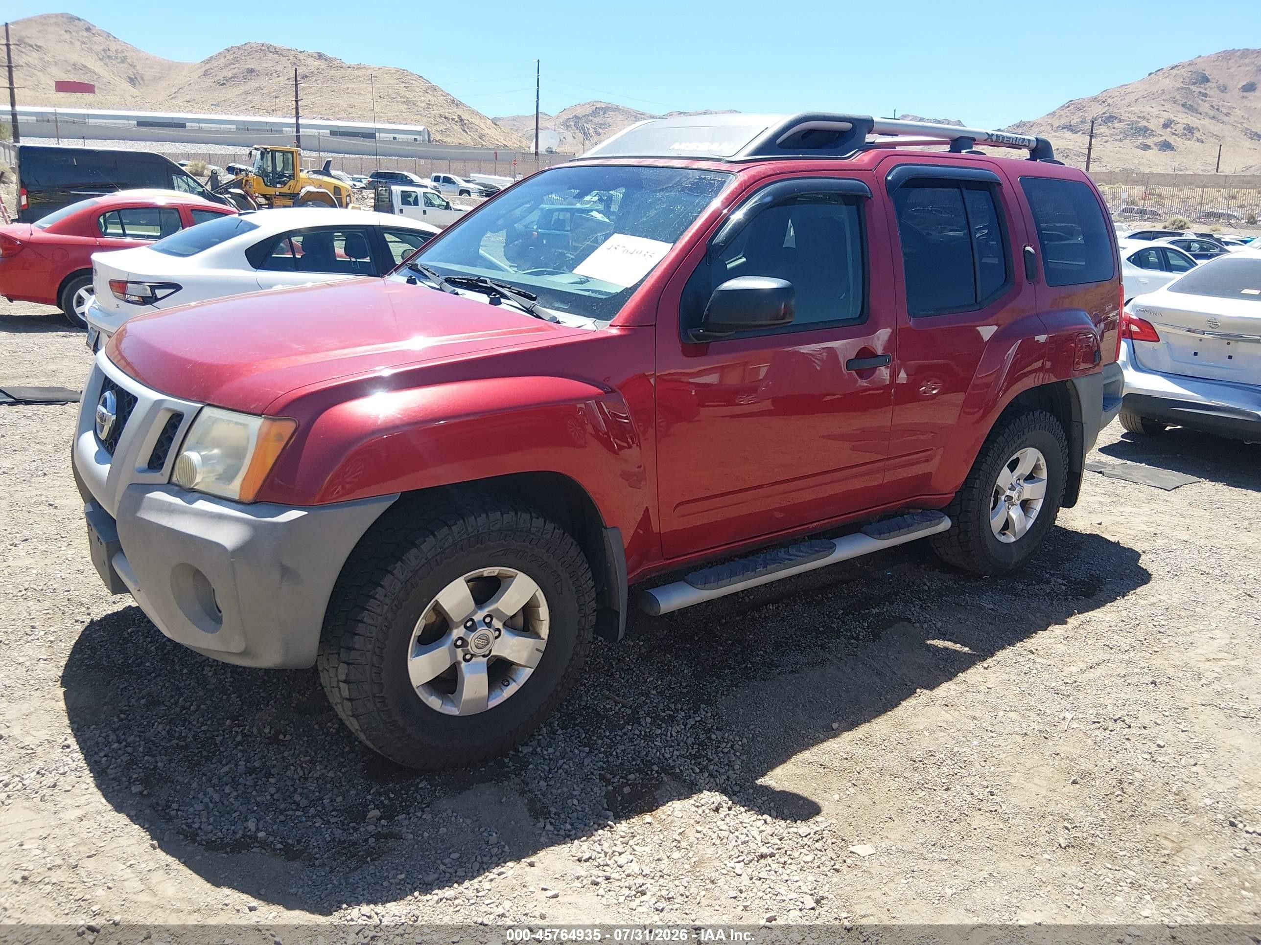 2010 Nissan Xterra S Red vin: 5N1AN0NW5AC506096