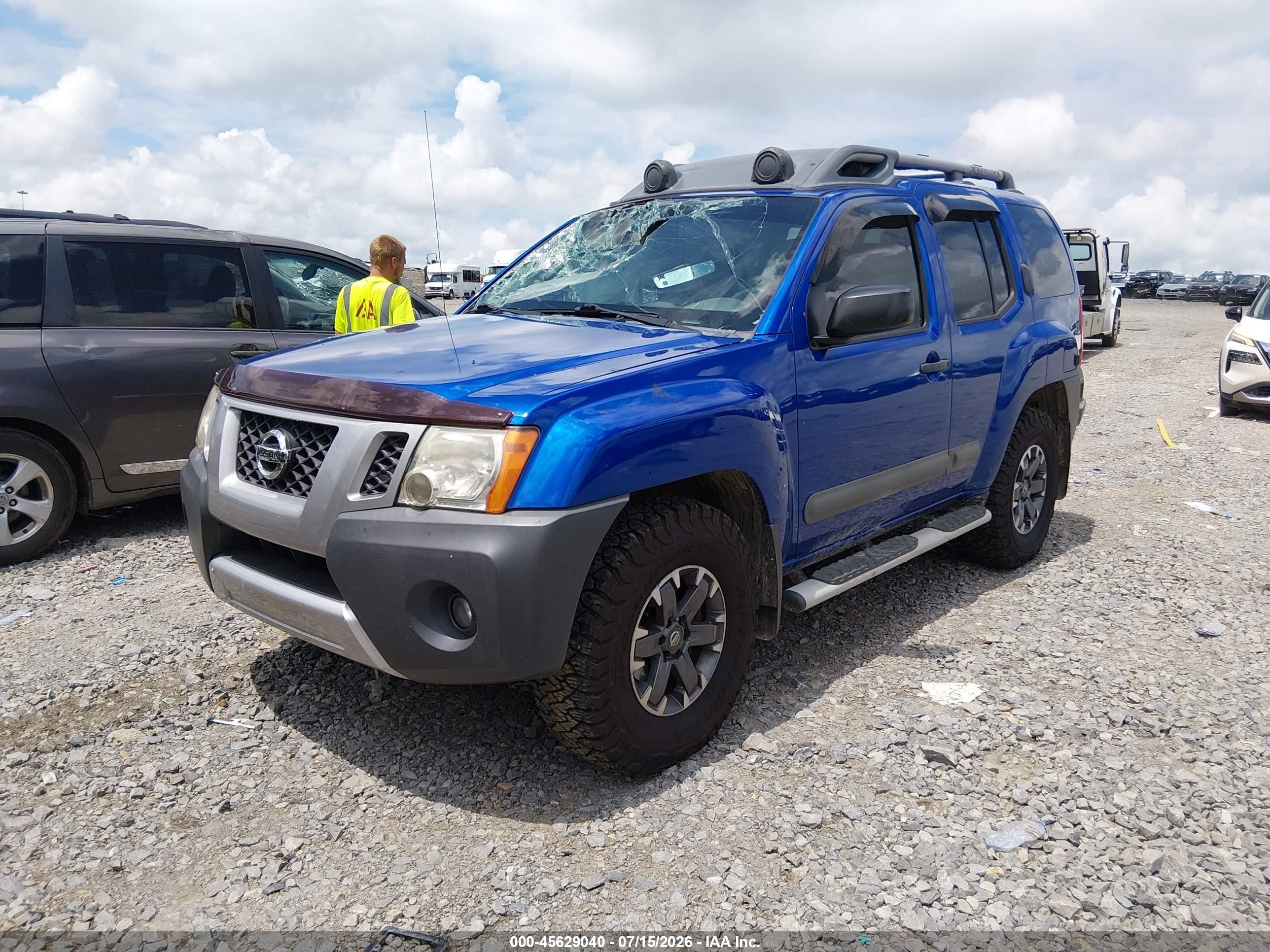 2015 Nissan Xterra Pro-4x Blue vin: 5N1AN0NW5FN663154