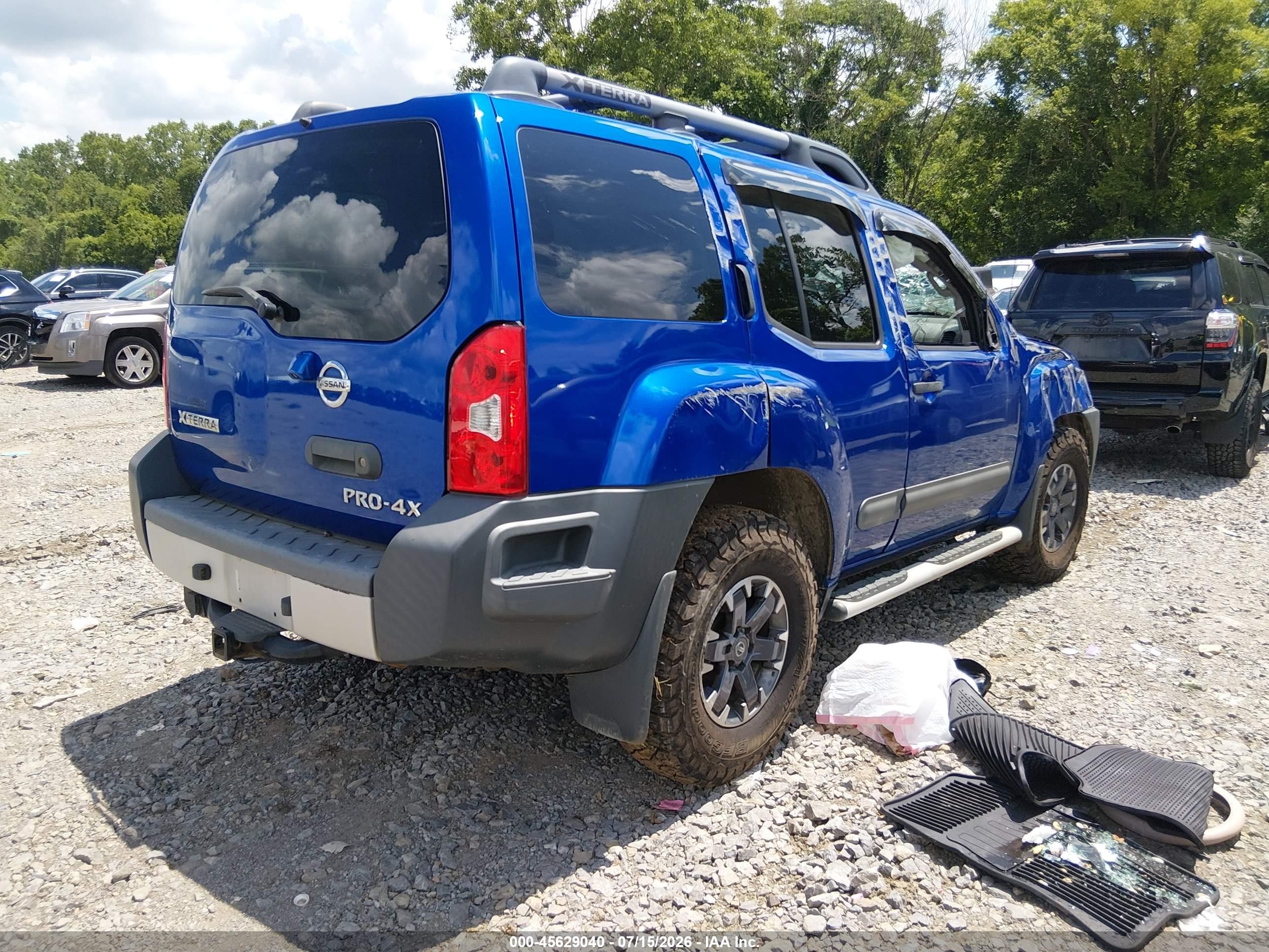 2015 Nissan Xterra Pro-4x Blue vin: 5N1AN0NW5FN663154