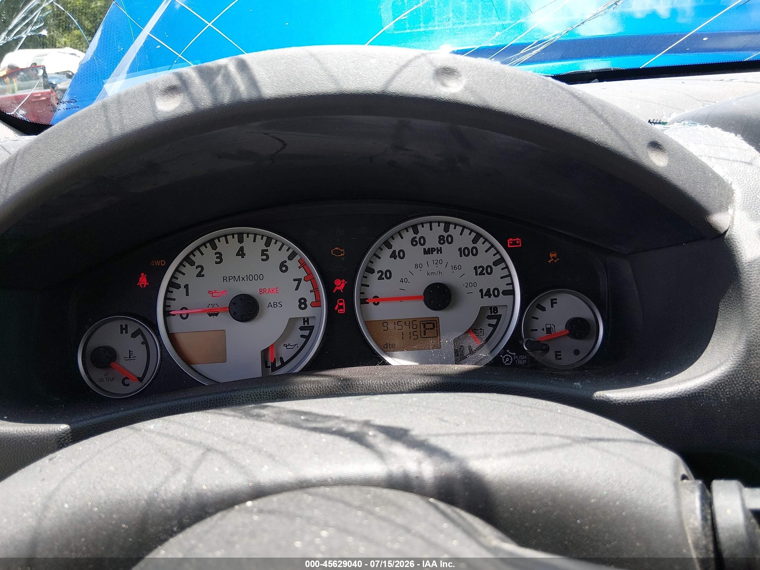 2015 Nissan Xterra Pro-4x Blue vin: 5N1AN0NW5FN663154