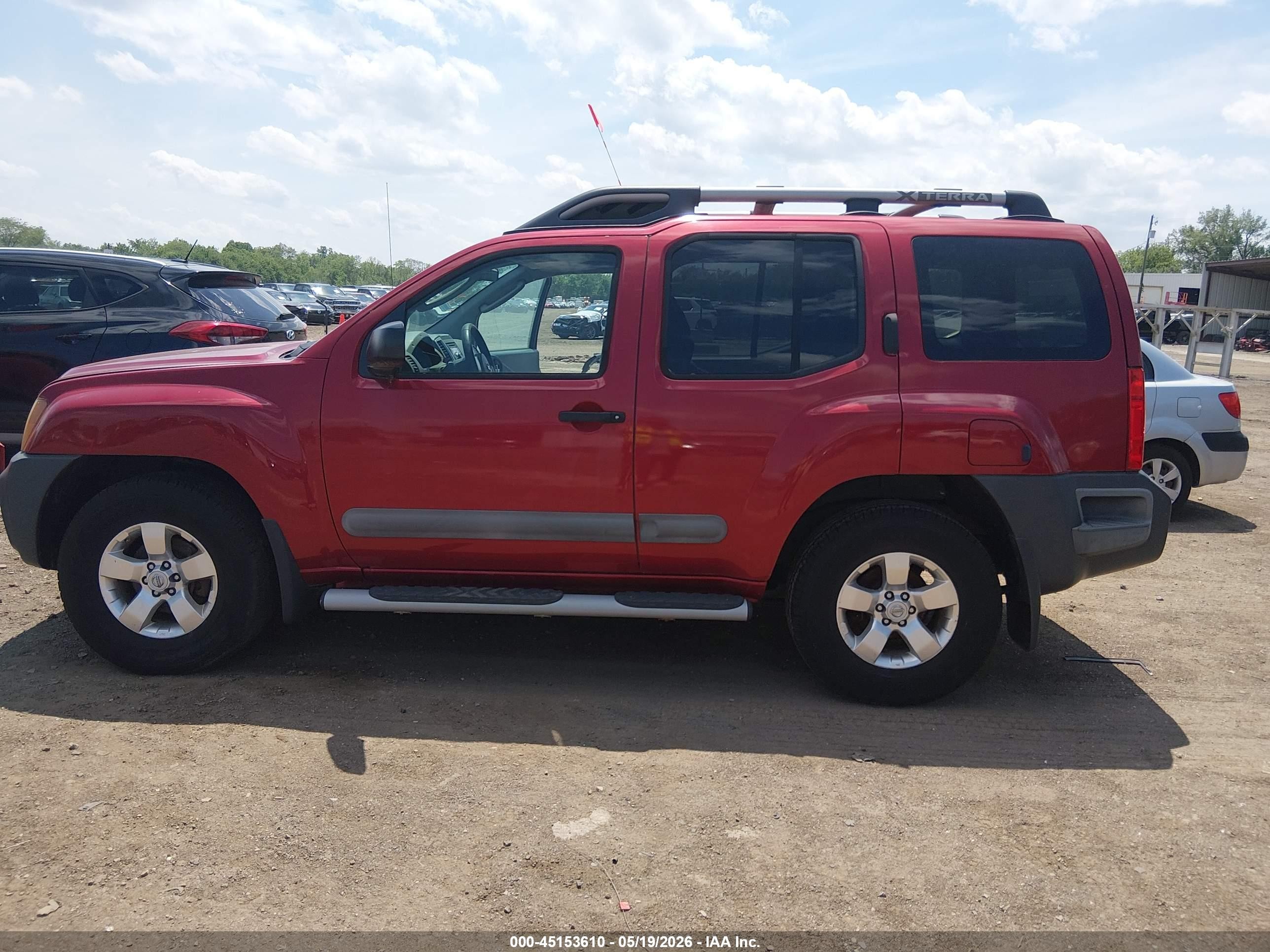 2011 Nissan Xterra S Red vin: 5N1AN0NW6BC503239