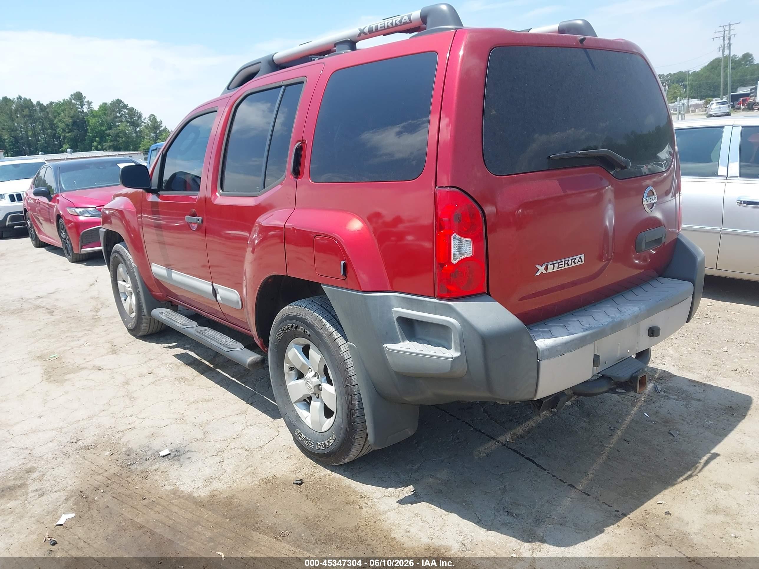 2011 Nissan Xterra S Red vin: 5N1AN0NW6BC504536