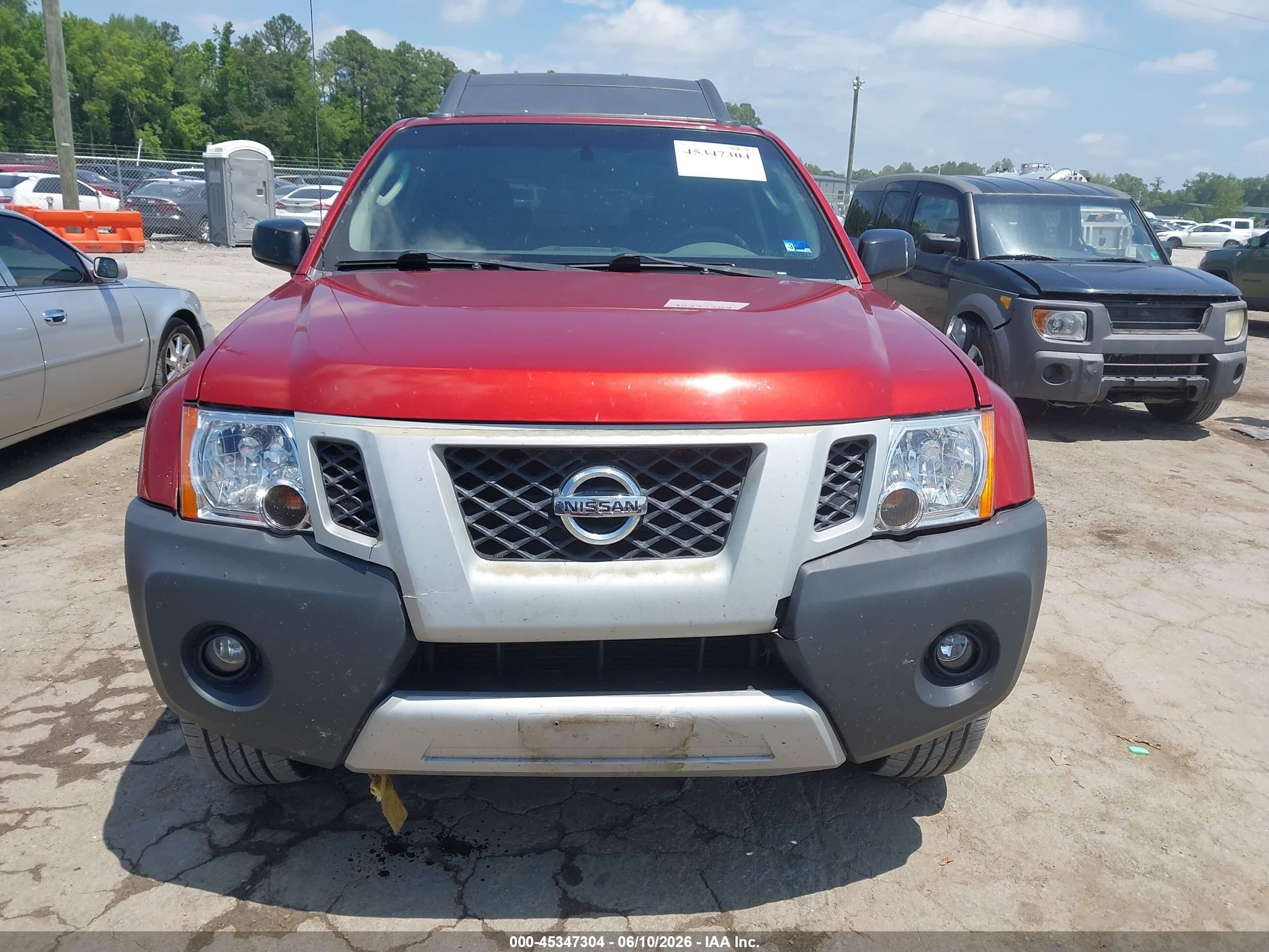 2011 Nissan Xterra S Red vin: 5N1AN0NW6BC504536