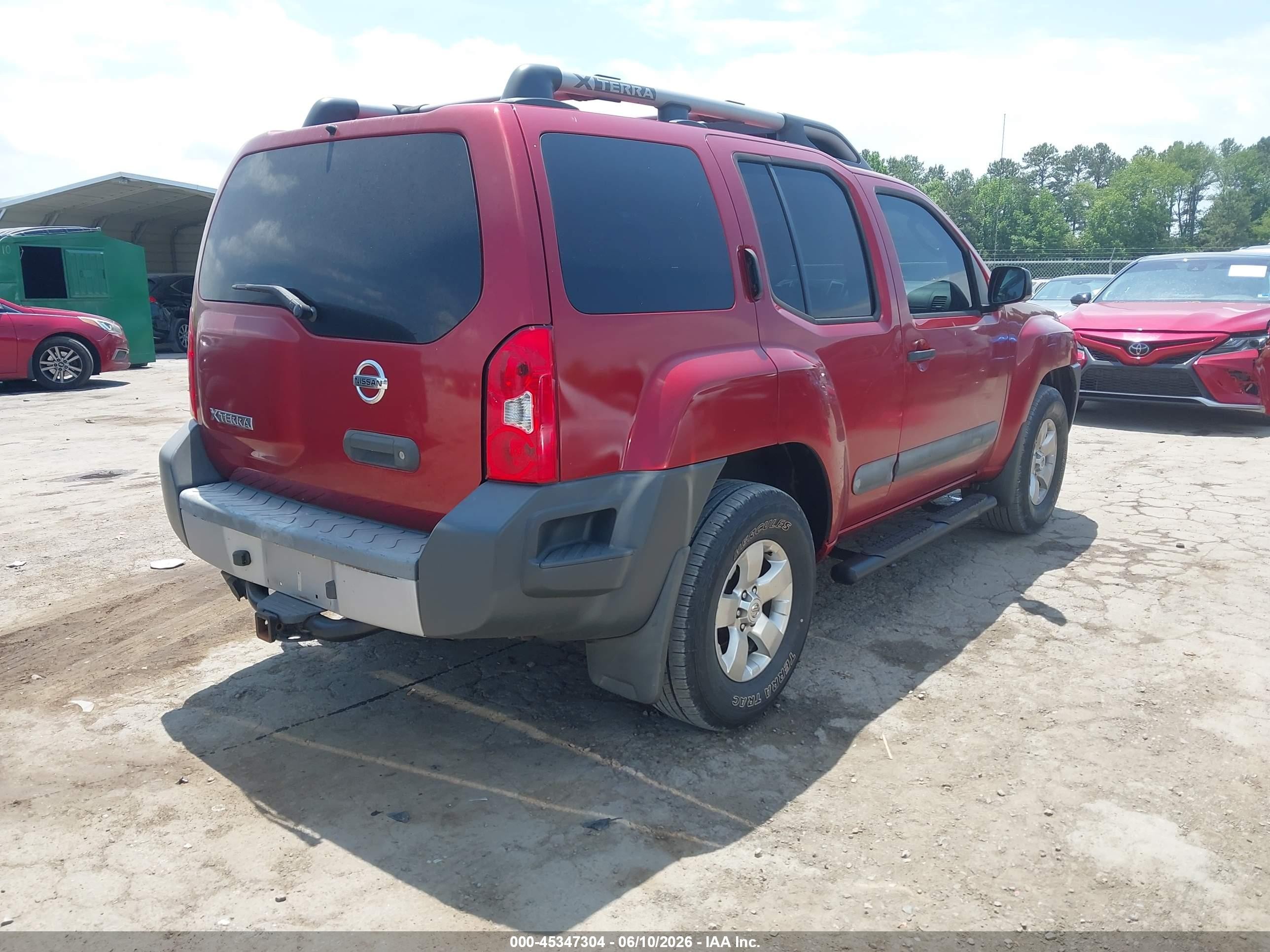 2011 Nissan Xterra S Red vin: 5N1AN0NW6BC504536