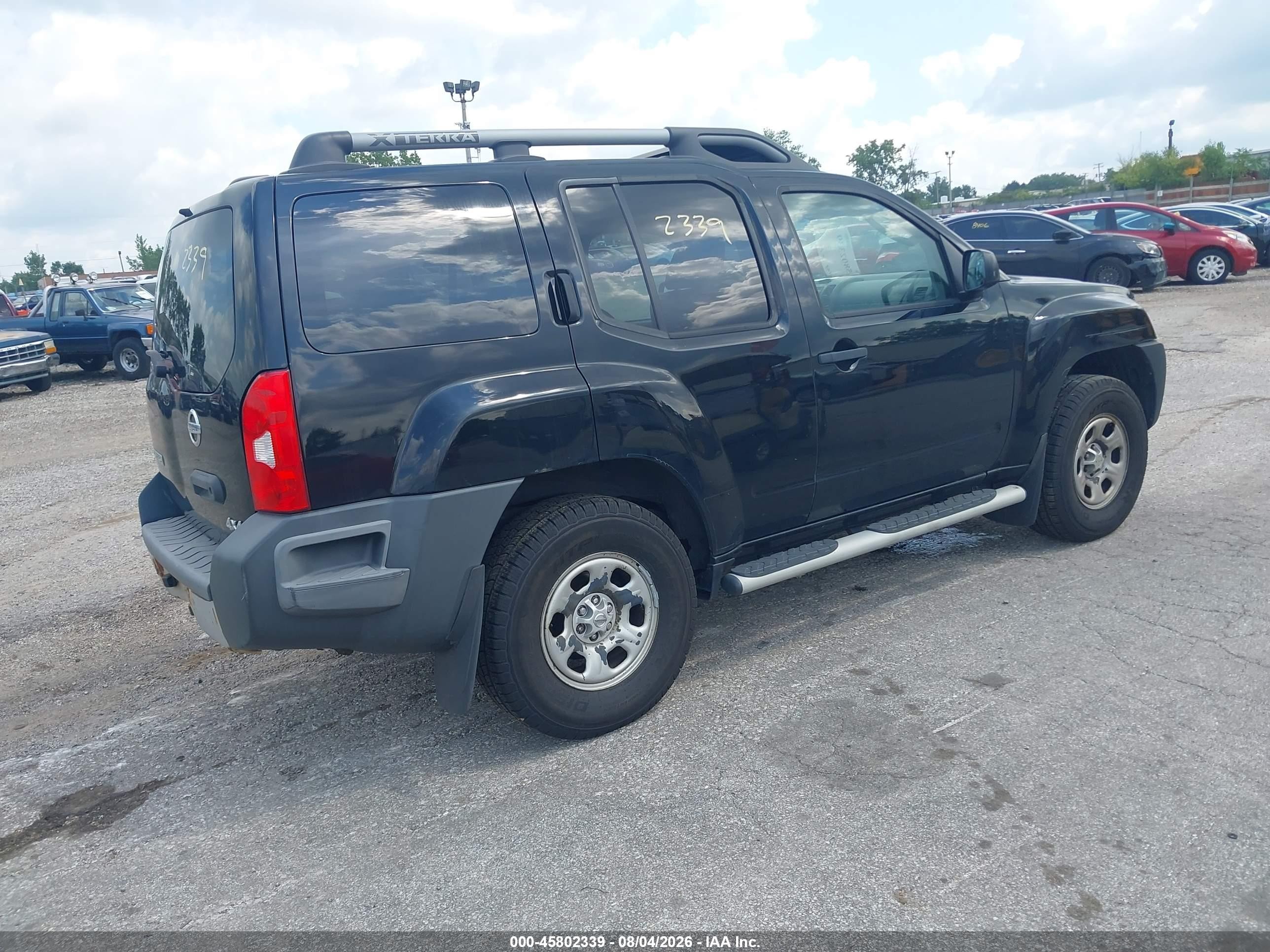 2010 Nissan Xterra X Black vin: 5N1AN0NW7AC519089