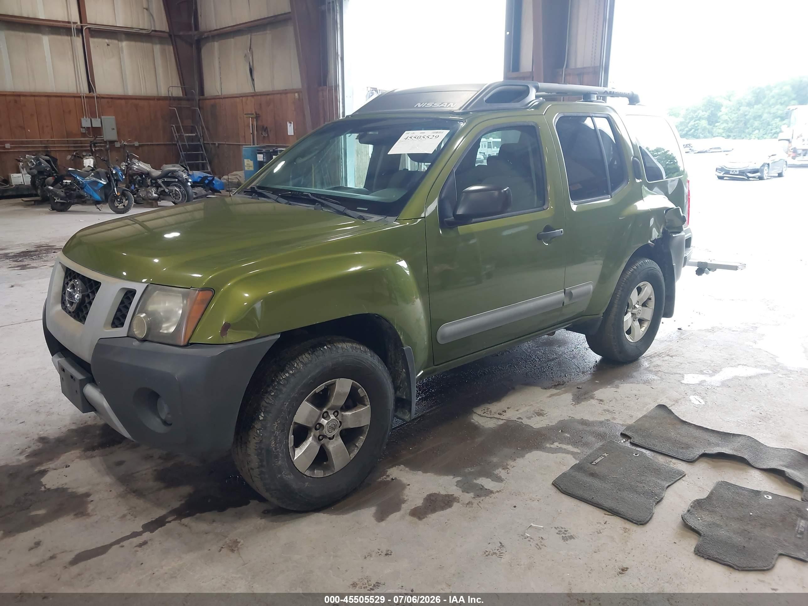 2011 Nissan Xterra S Green vin: 5N1AN0NWXBC519170