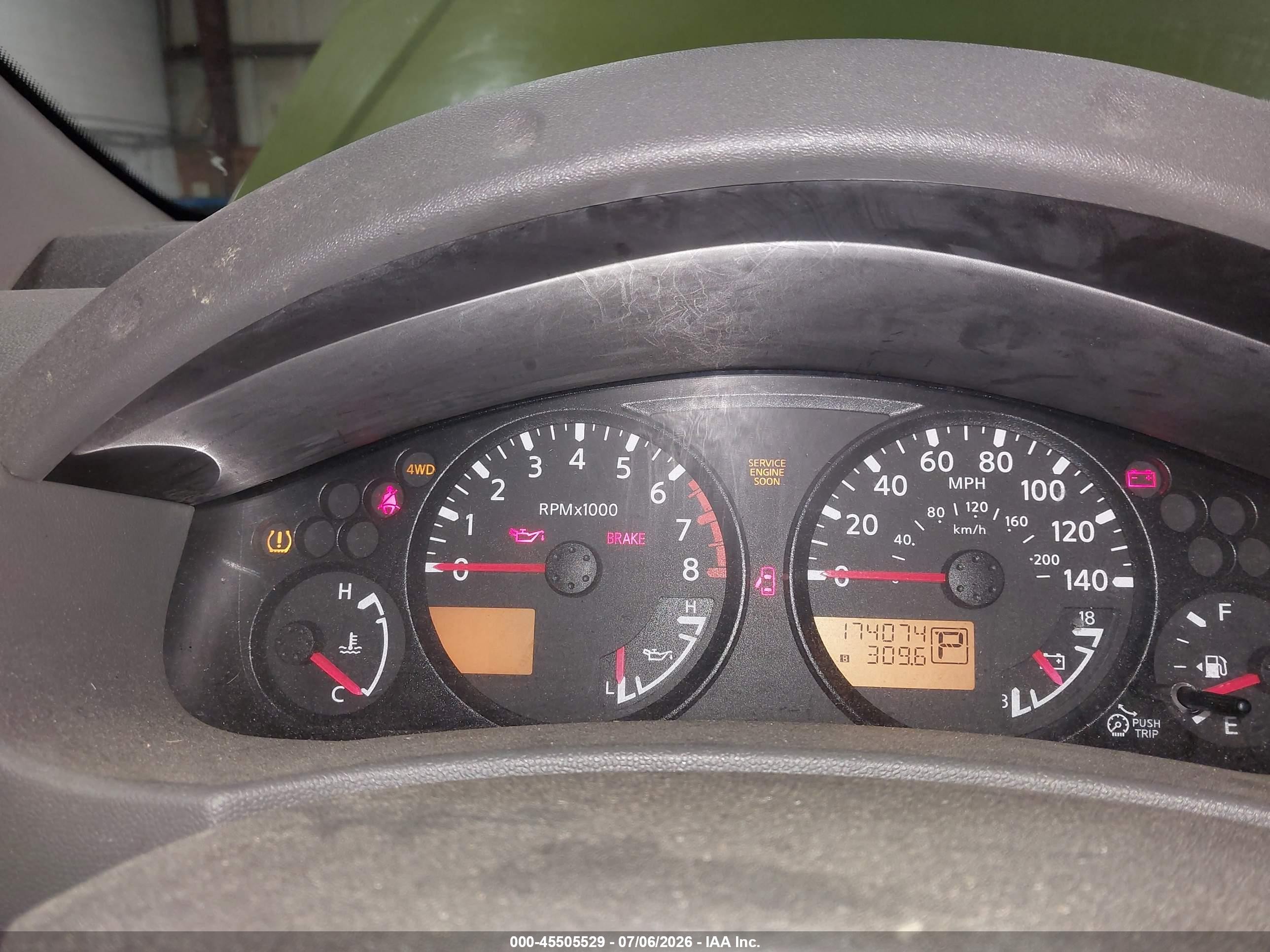 2011 Nissan Xterra S Green vin: 5N1AN0NWXBC519170
